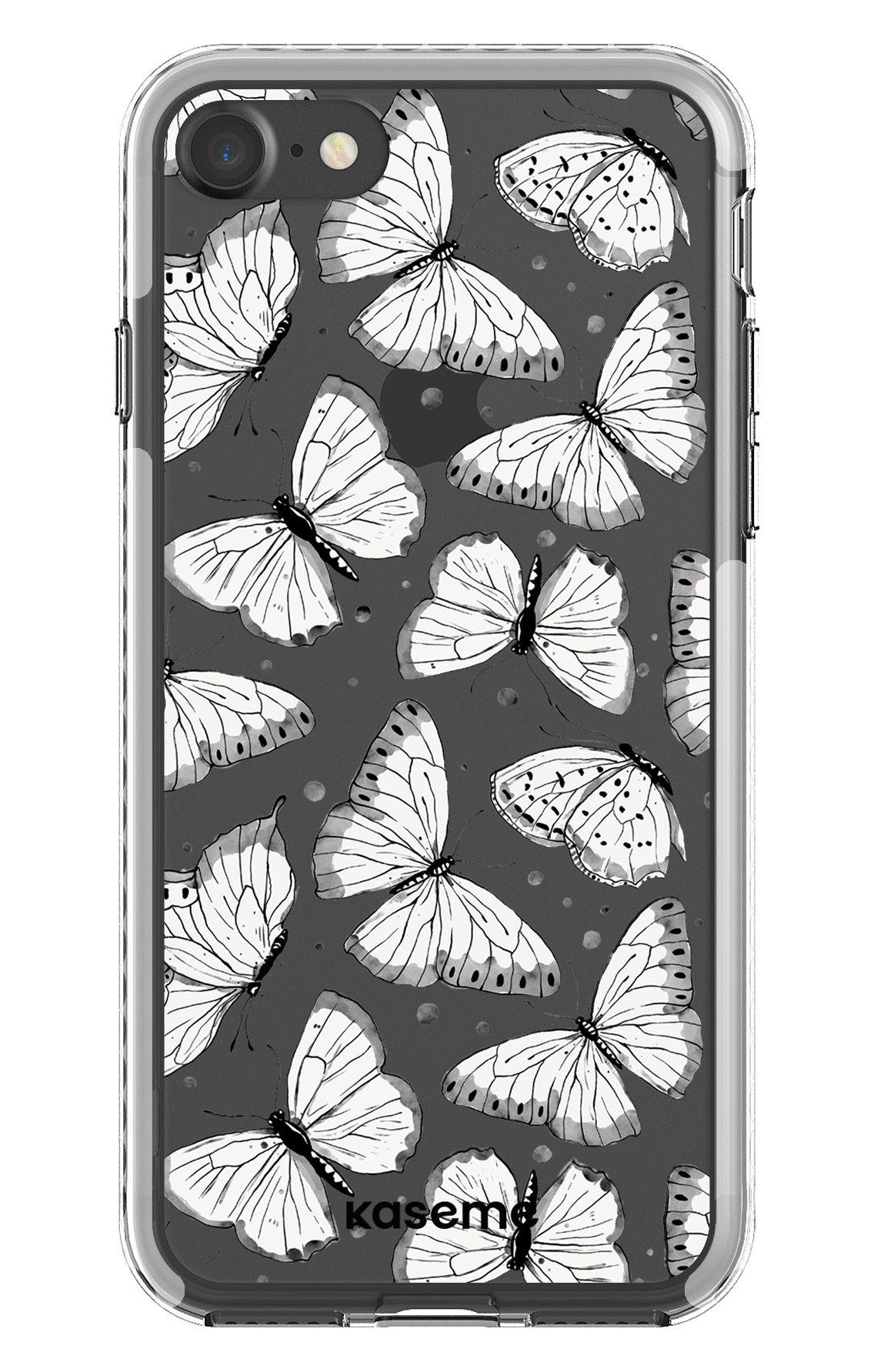 iPhone 7 Clear case - White Float Clear Case -