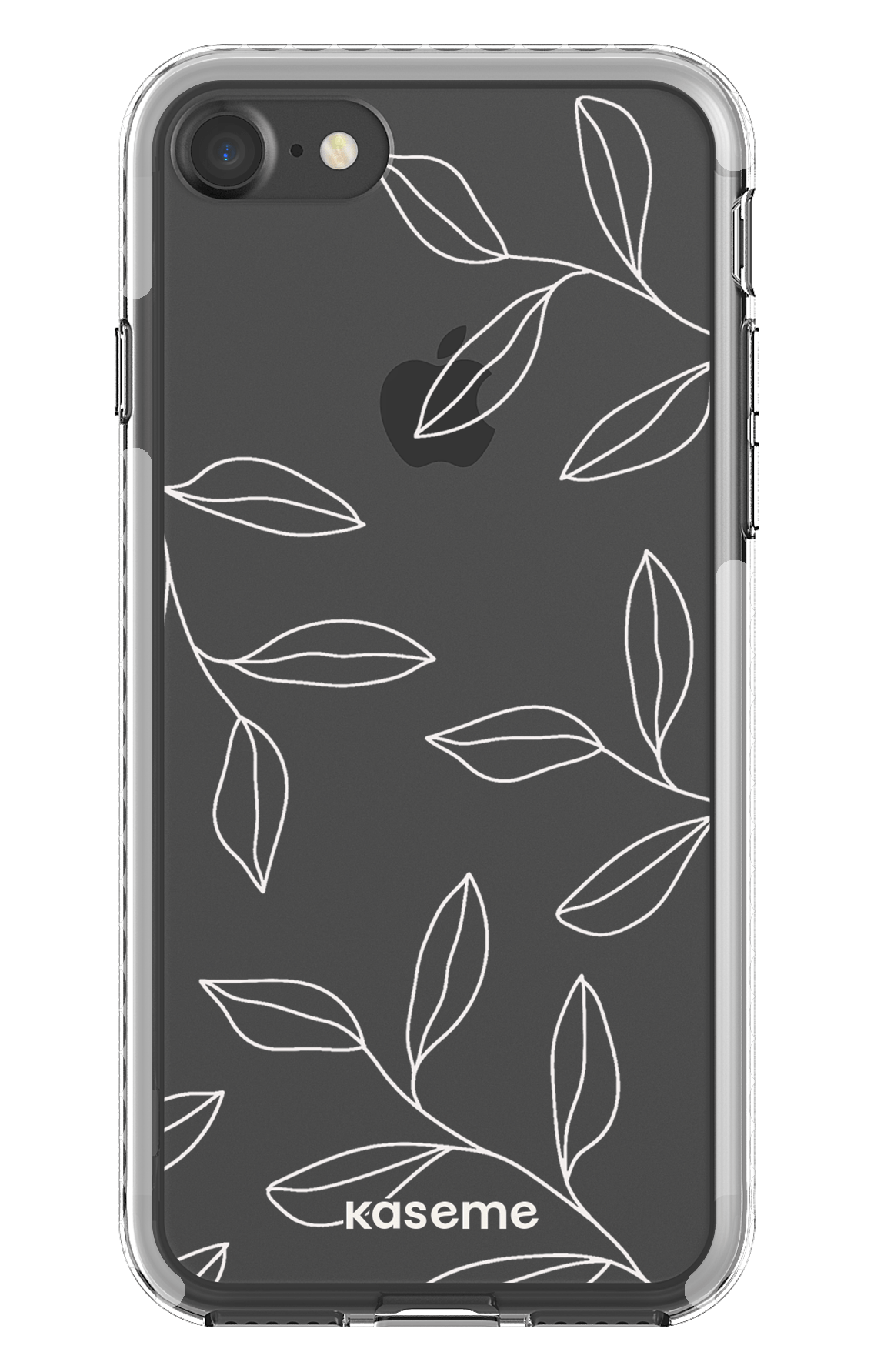 iPhone 7 Clear case - White Gloomy Clear Case -