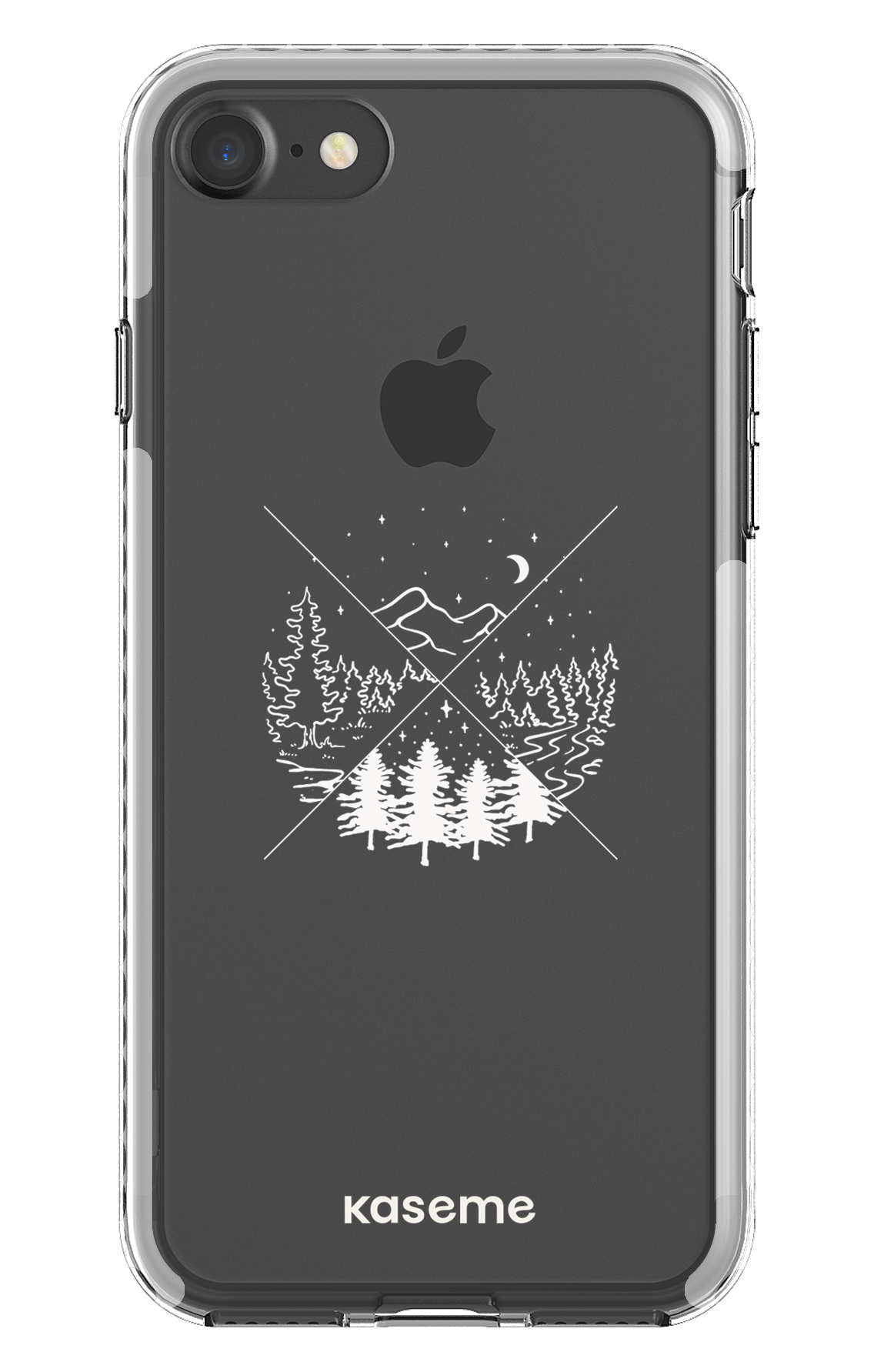 iPhone 7 Clear case - White Hike Clear Case -