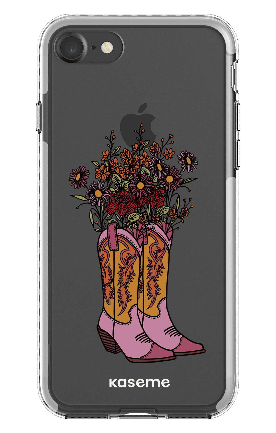 iPhone 7 Clear case - White Howdy Clear Case -