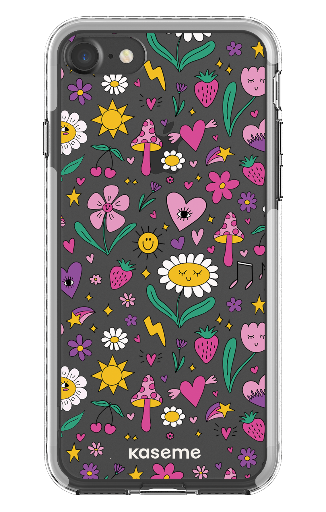 iPhone 7 Clear case - White Hypnotize Clear Case -