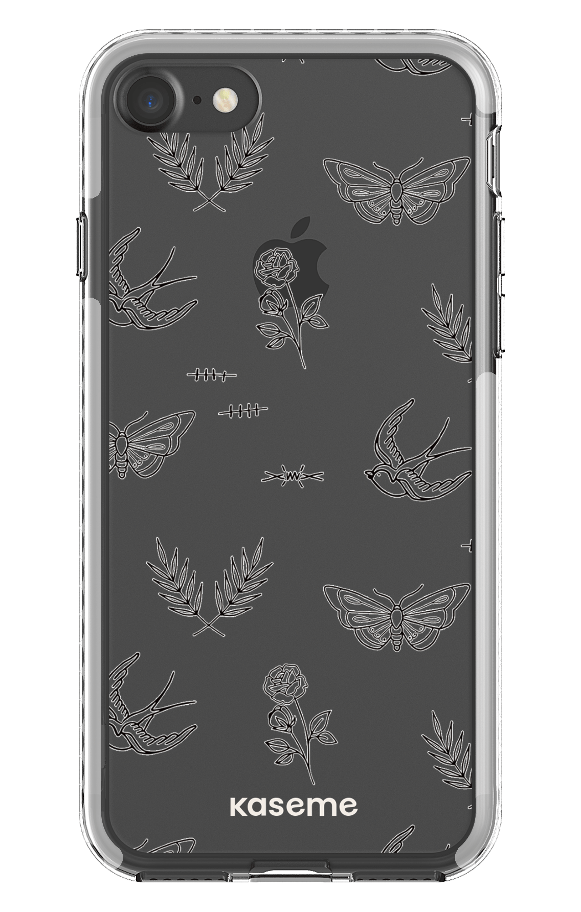 iPhone 7 Clear case - White Ink Clear Case -