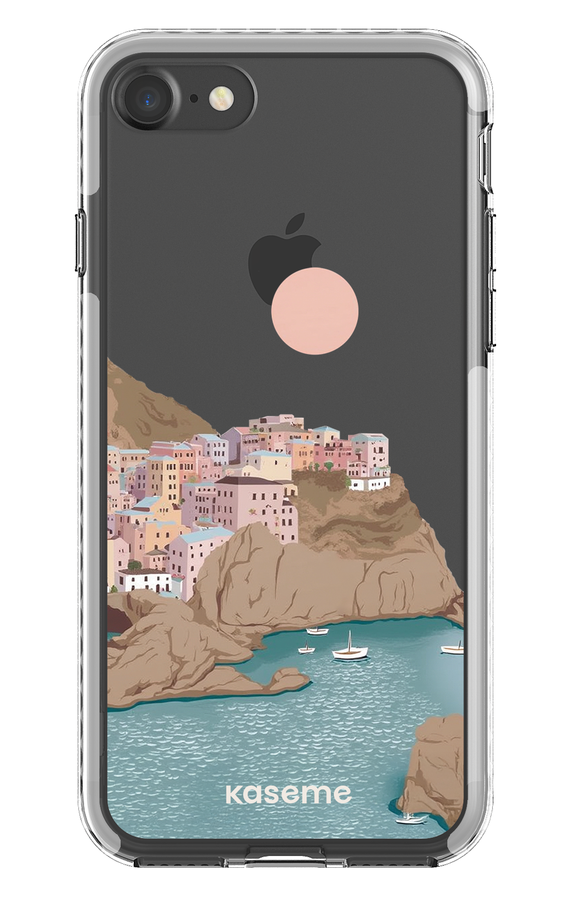 iPhone 7 Clear case - White Mediterrana Clear Case -