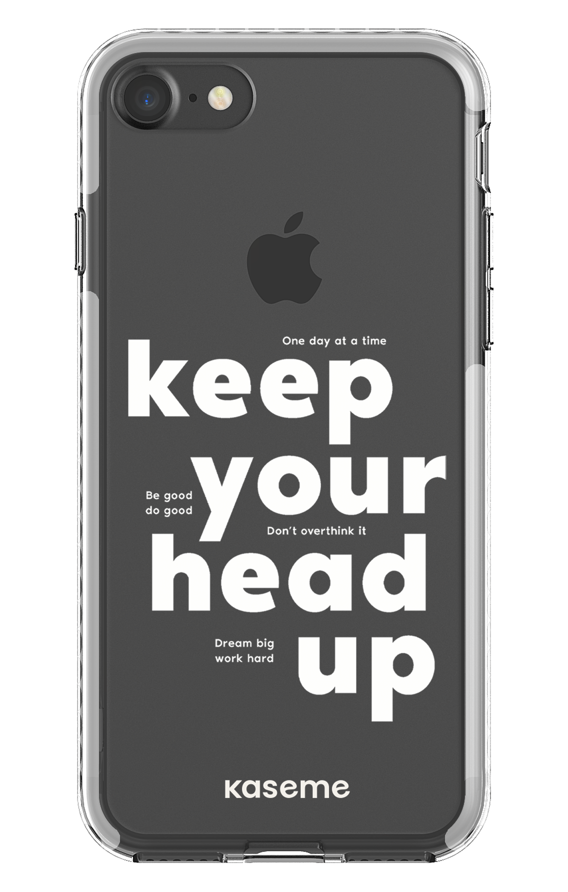 iPhone 7 Clear case - White Mindset Clear Case -