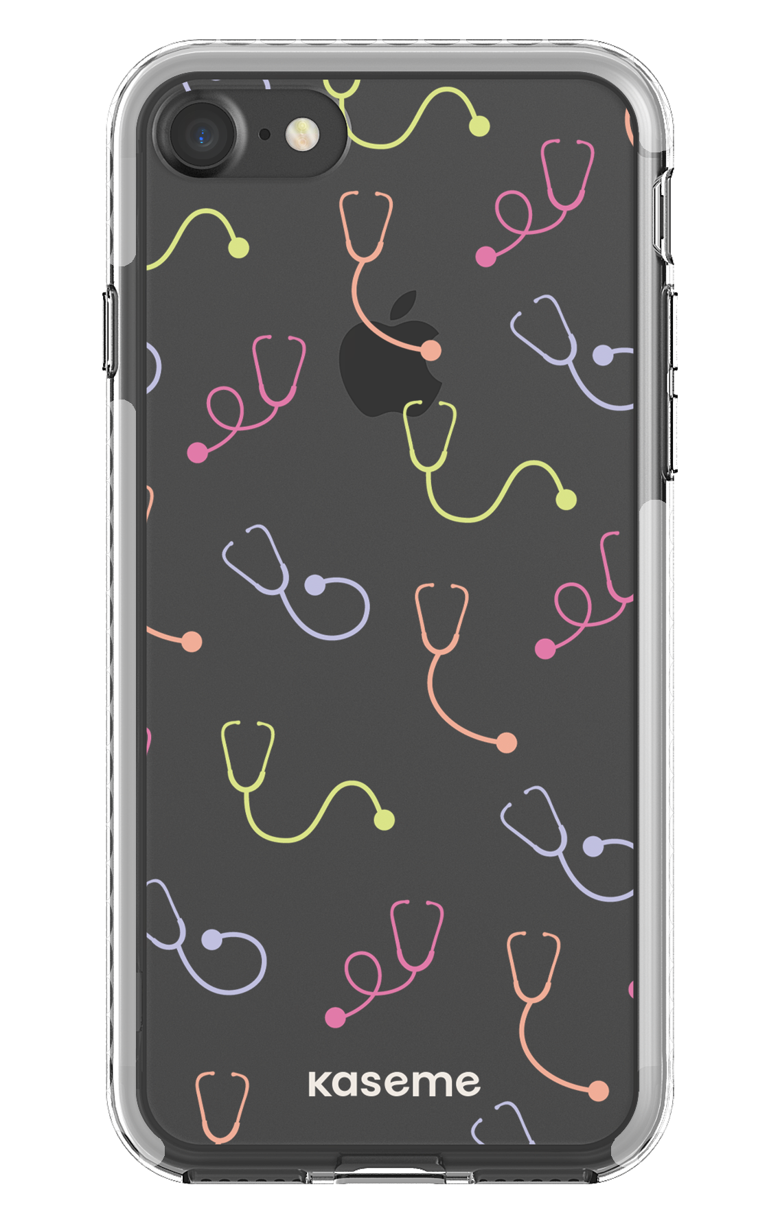 iPhone 7 Clear case - White Pulse Clear Case -