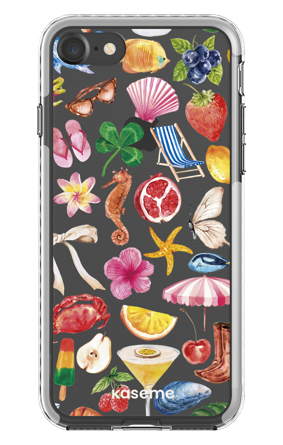 iPhone 7 Clear case - White St-Tropez Clear Case -