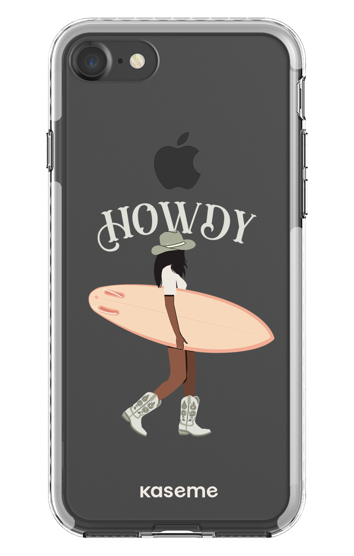 iPhone 7 Clear case - White Westsea Green Clear Case -