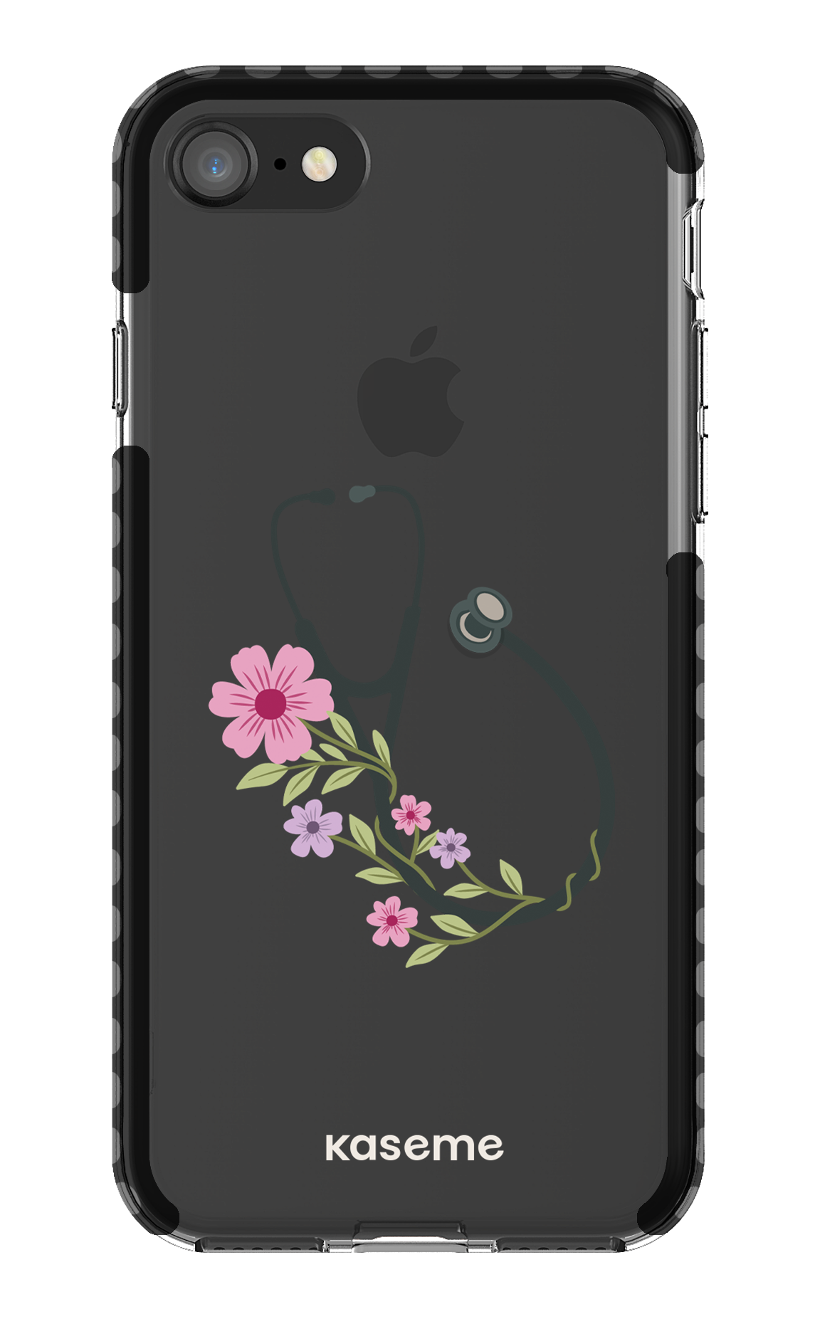 iPhone 8 Clear Case - Black Blossom Beat Clear Case -