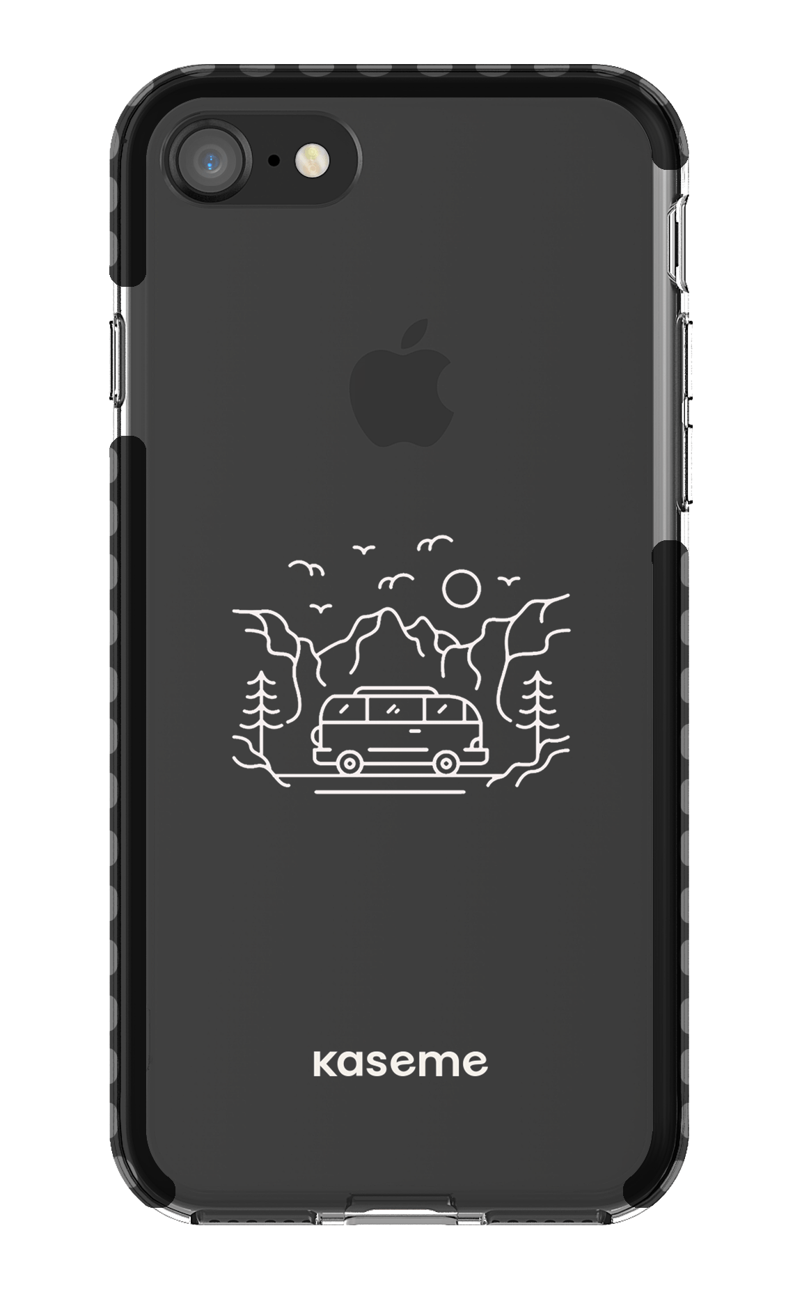 iPhone 8 Clear Case - Black Camp Life Clear Case -