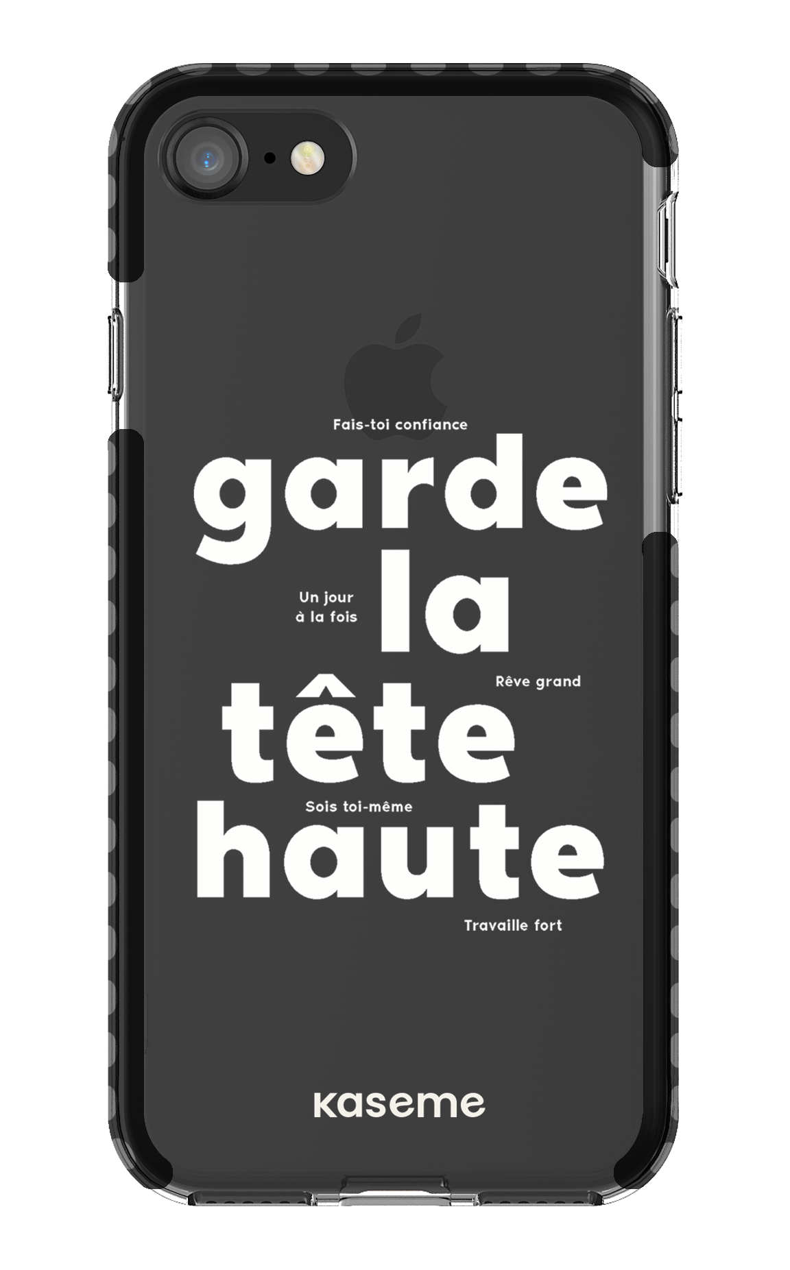 iPhone 8 Clear Case - Black État d'esprit Clear Case -