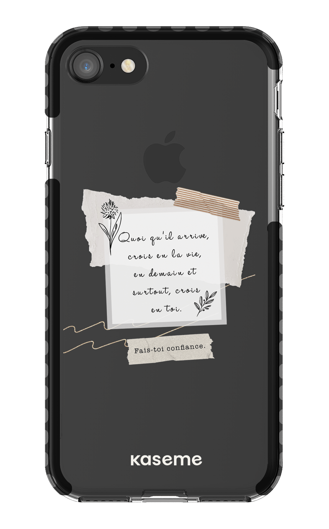 iPhone 8 Clear Case - Black Foi Clear Case -