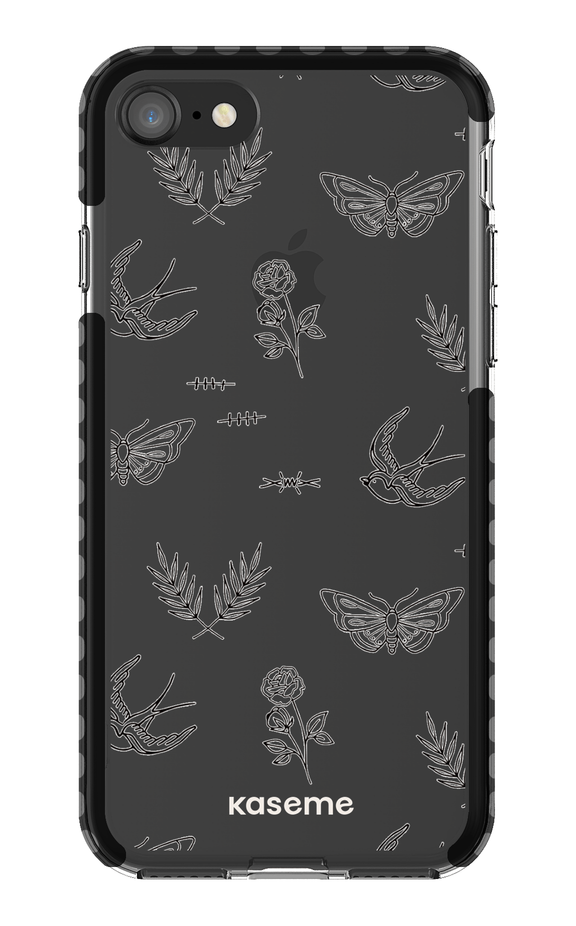 iPhone 8 Clear Case - Black Ink Clear Case -