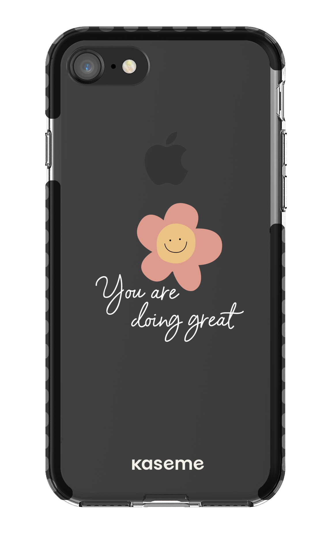 iPhone 8 Clear Case - Black Keep going Clear Case -