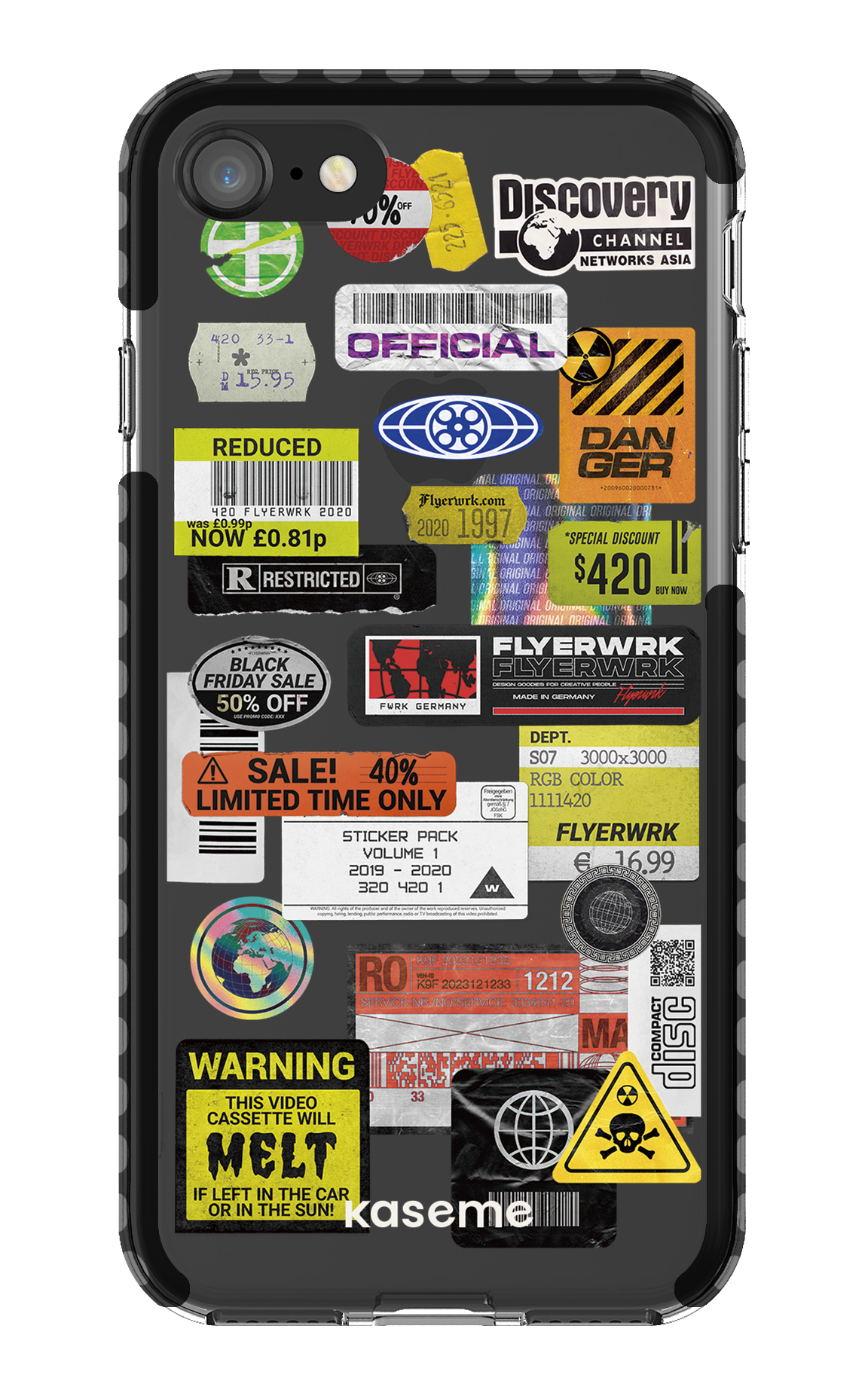 iPhone 8 Clear Case - Black Melt Clear Case -