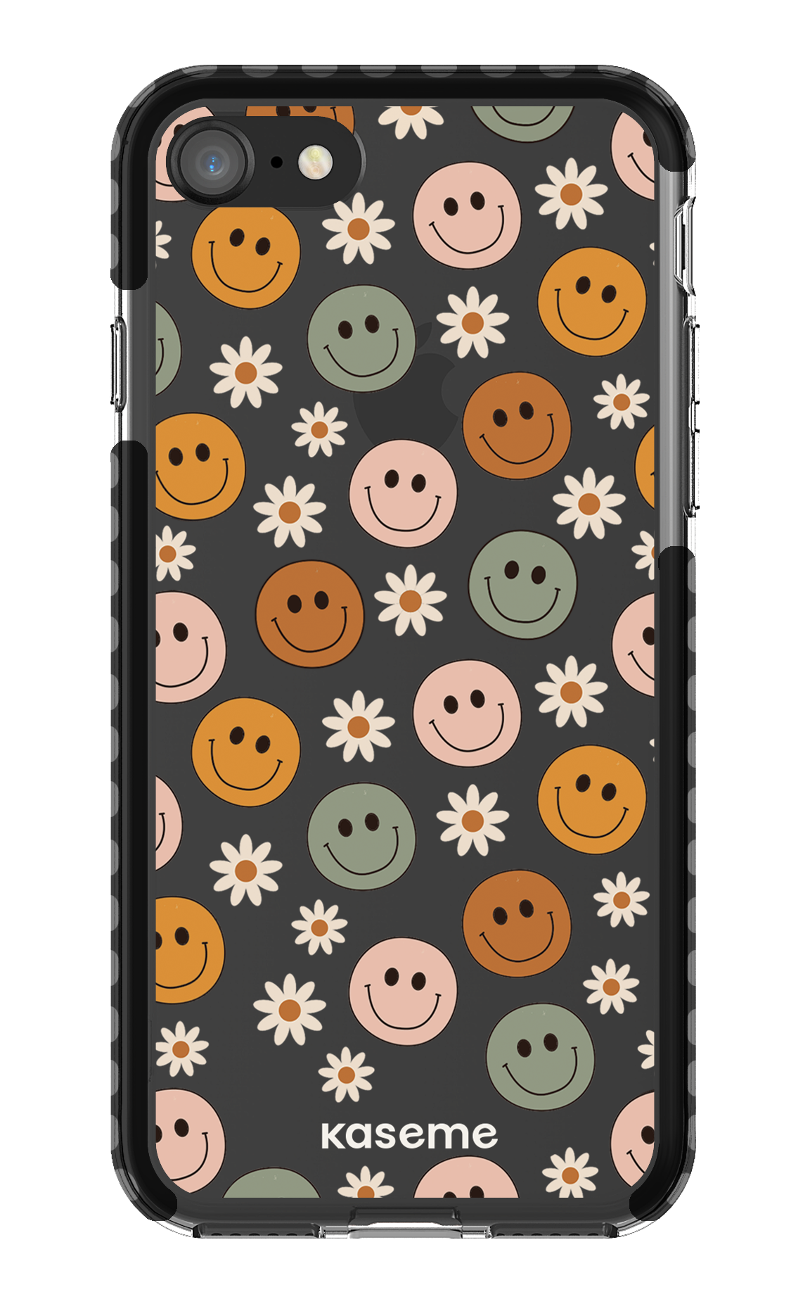 iPhone 8 Clear Case - Black Smirk Clear Case -