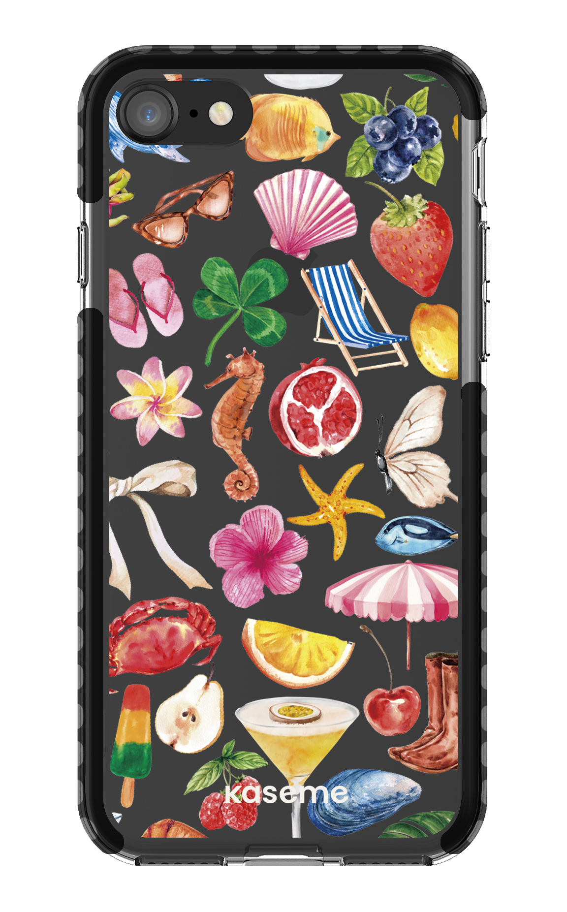 iPhone 8 Clear Case - Black St-Tropez Clear Case -