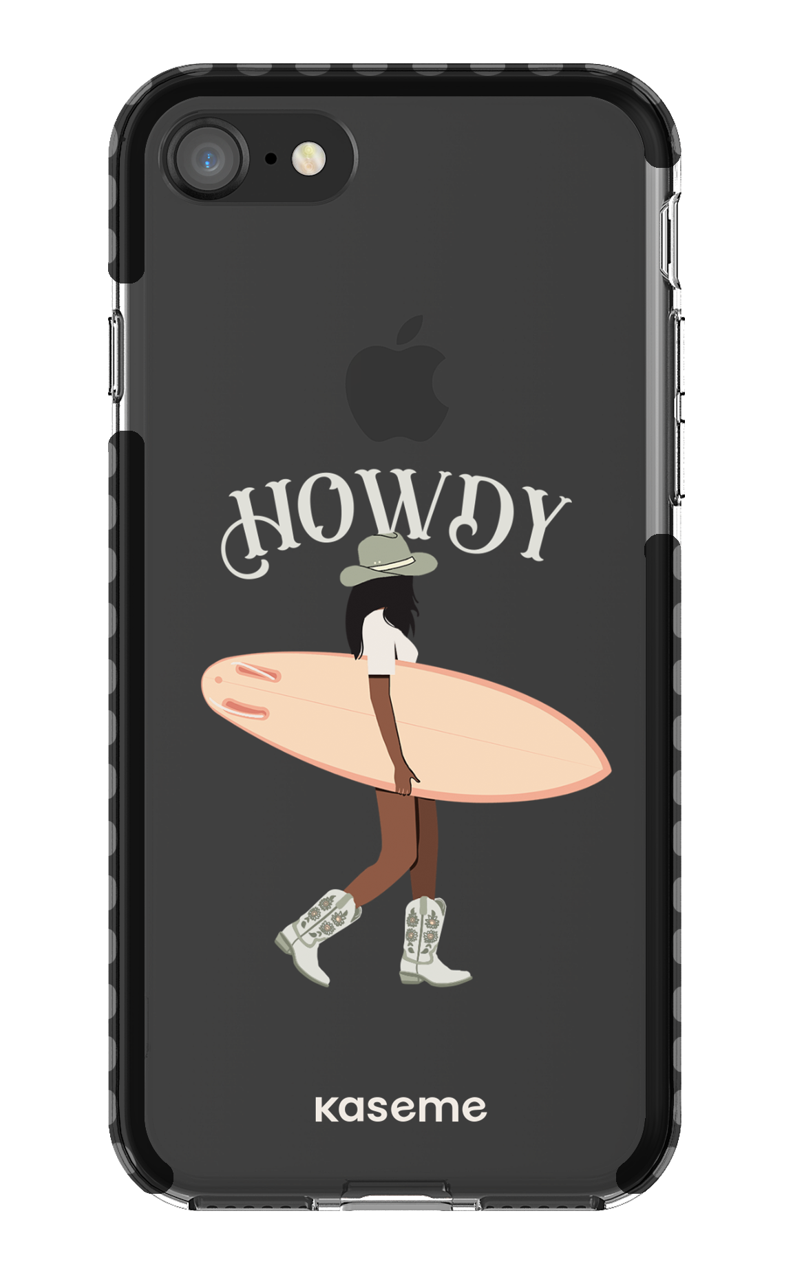 iPhone 8 Clear Case - Black Westsea Green Clear Case -