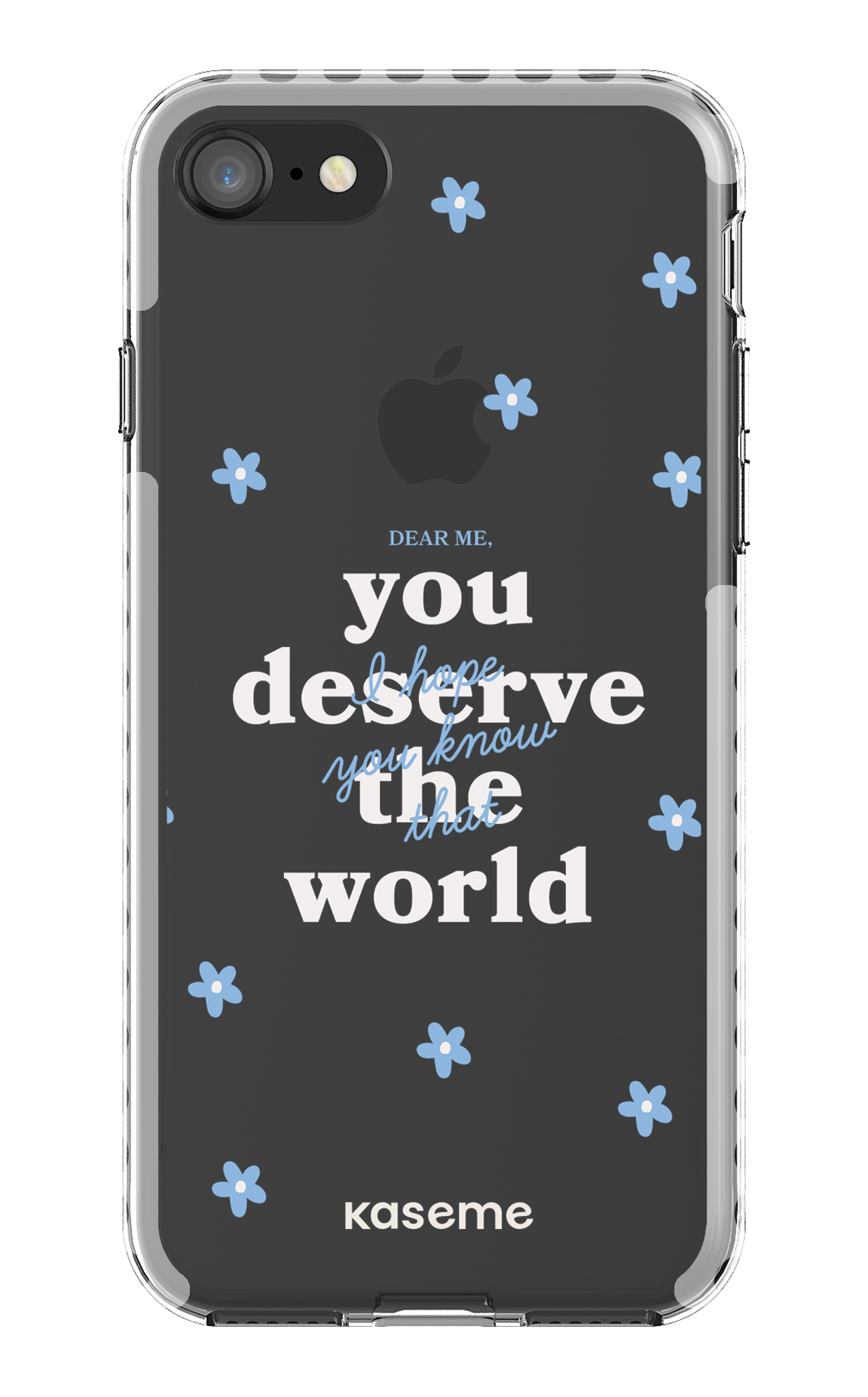 iPhone 8 Clear Case - White Dear Me clear case -