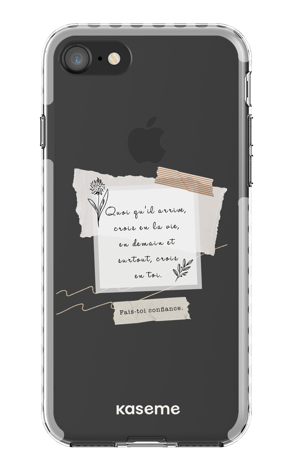 iPhone 8 Clear Case - White Foi Clear Case -