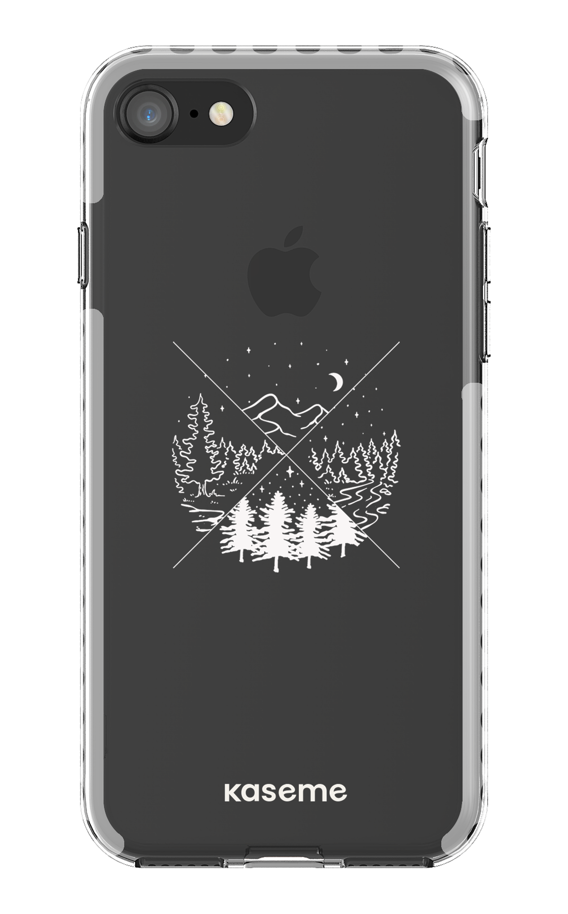 iPhone 8 Clear Case - White Hike Clear Case -