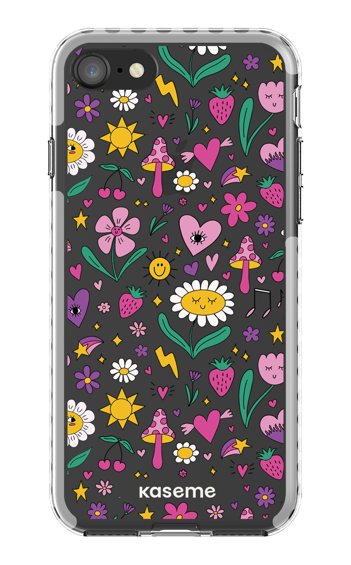 iPhone 8 Clear Case - White Hypnotize Clear Case -