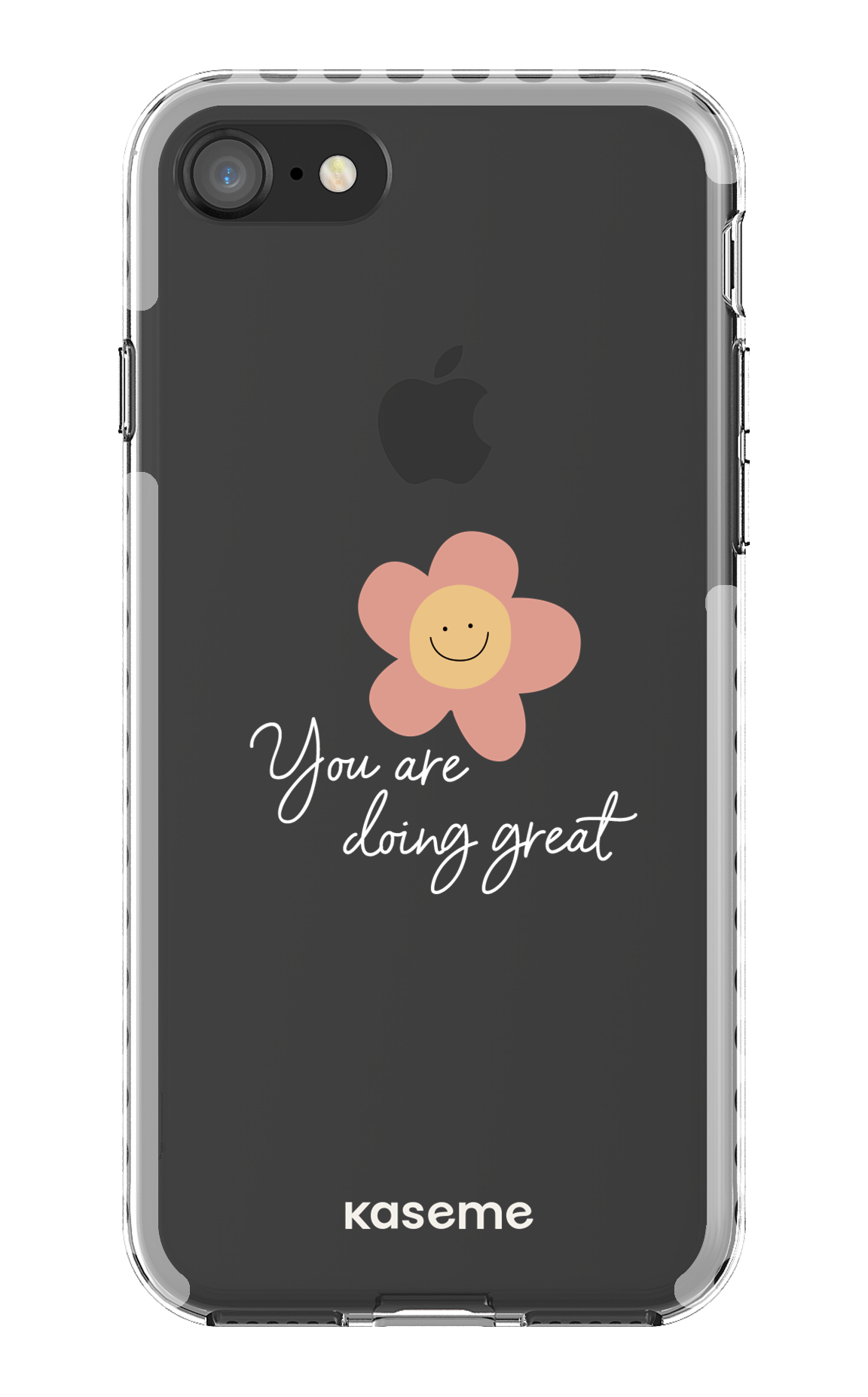 iPhone 8 Clear Case - White Keep going Clear Case -