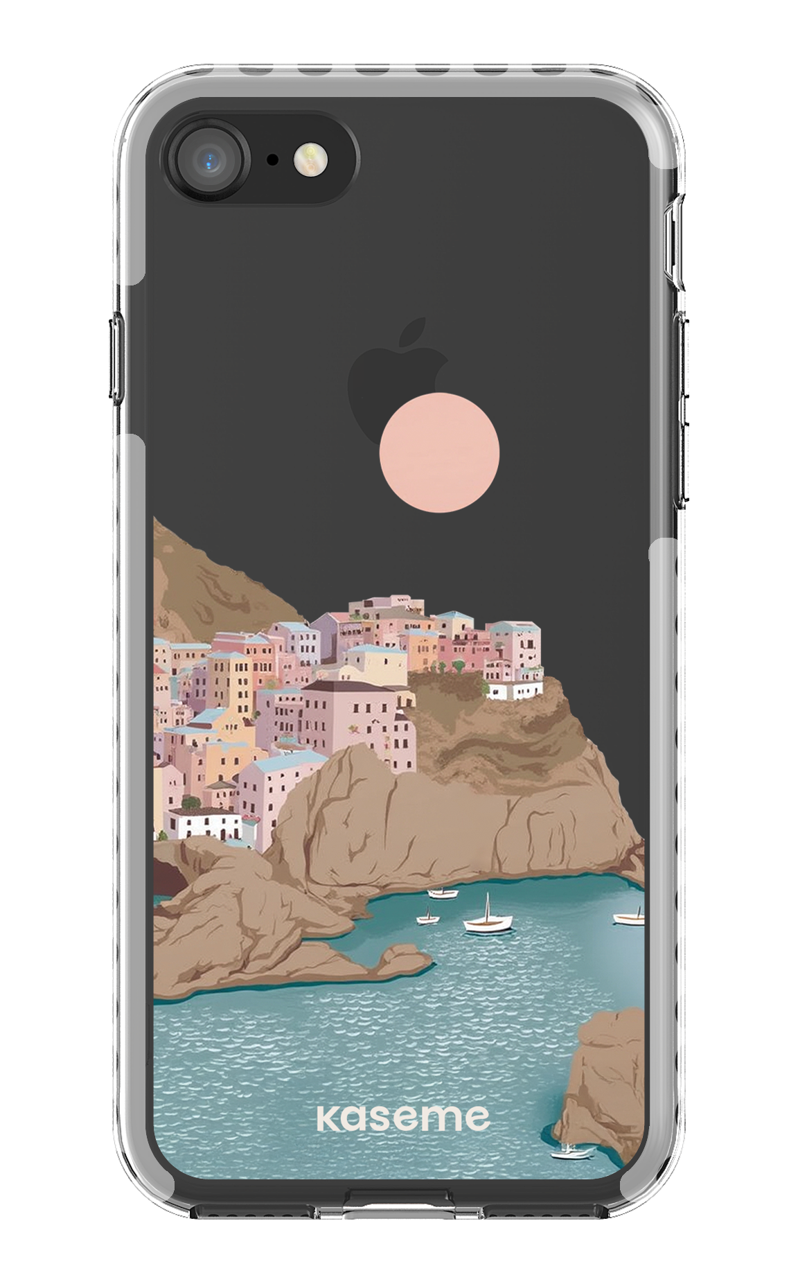 iPhone 8 Clear Case - White Mediterrana Clear Case -