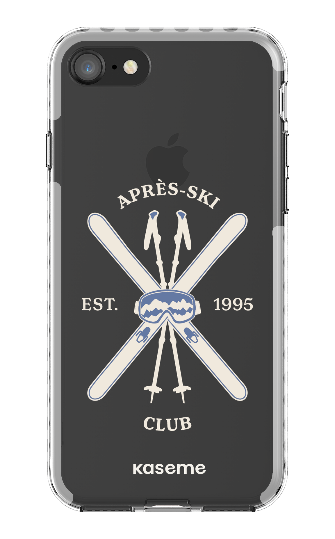 iPhone 8 Clear Case - White Off-Track Clear Case -