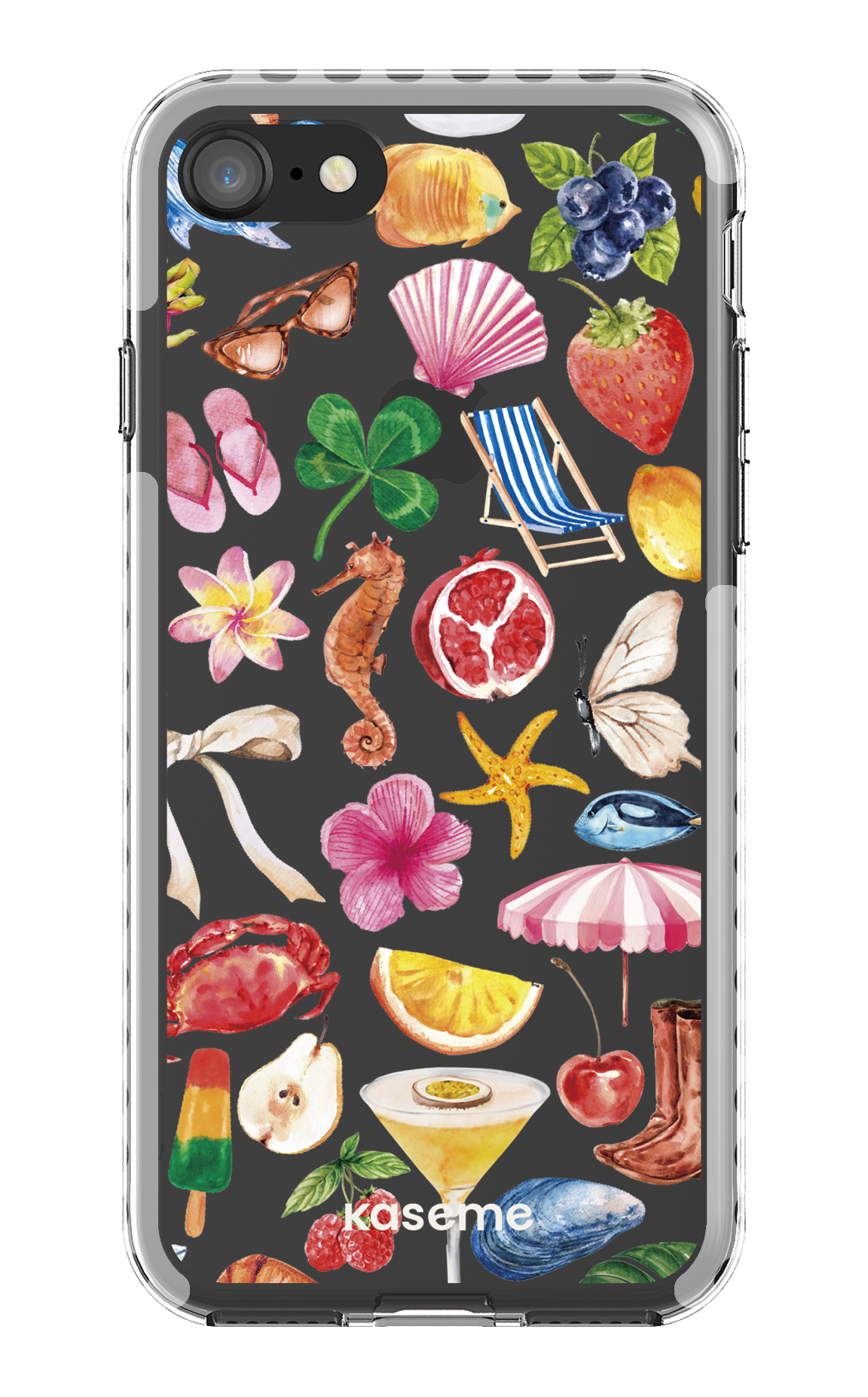 iPhone 8 Clear Case - White St-Tropez Clear Case -