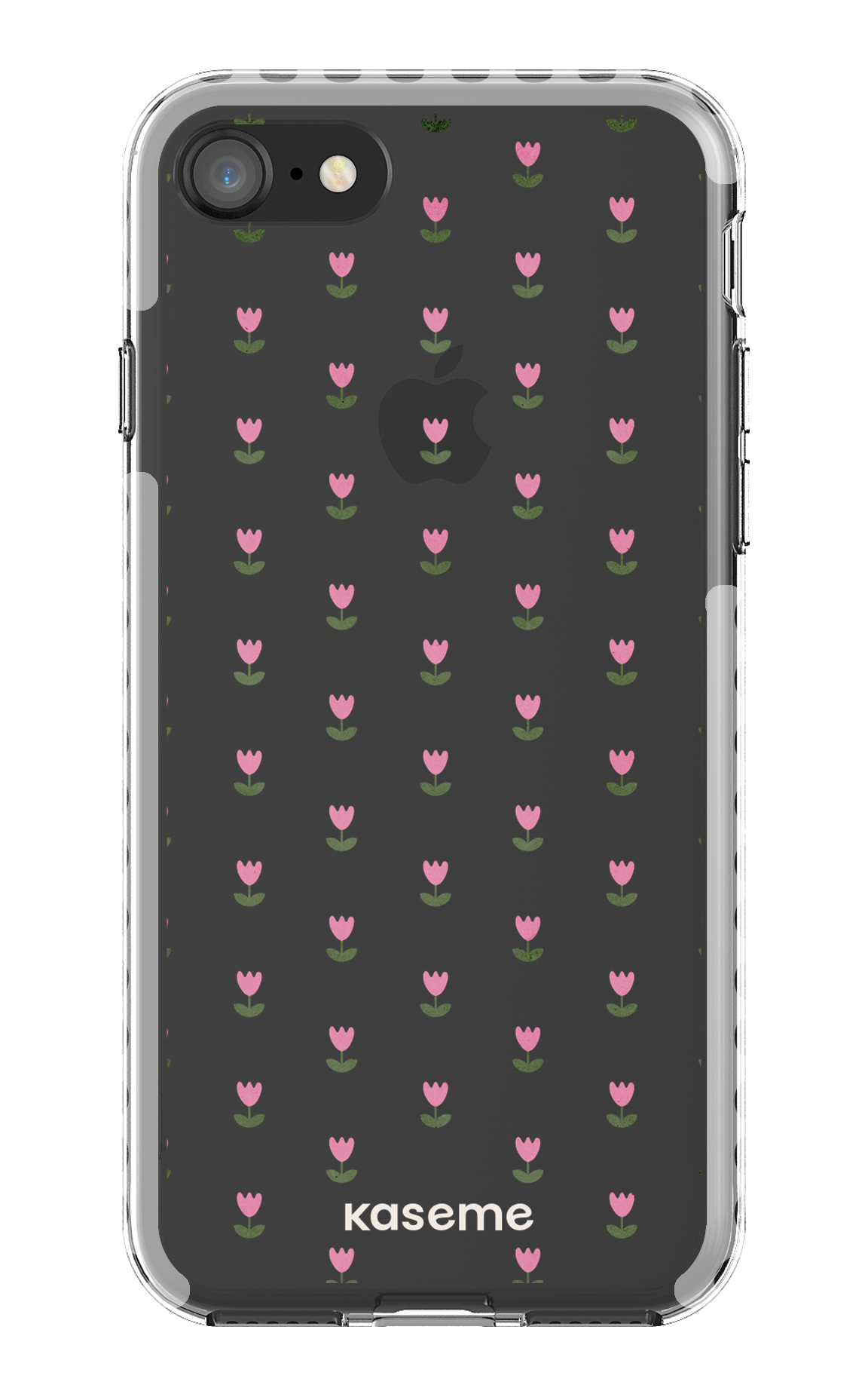 iPhone 8 Clear Case - White Triumph Pink Clear Case -