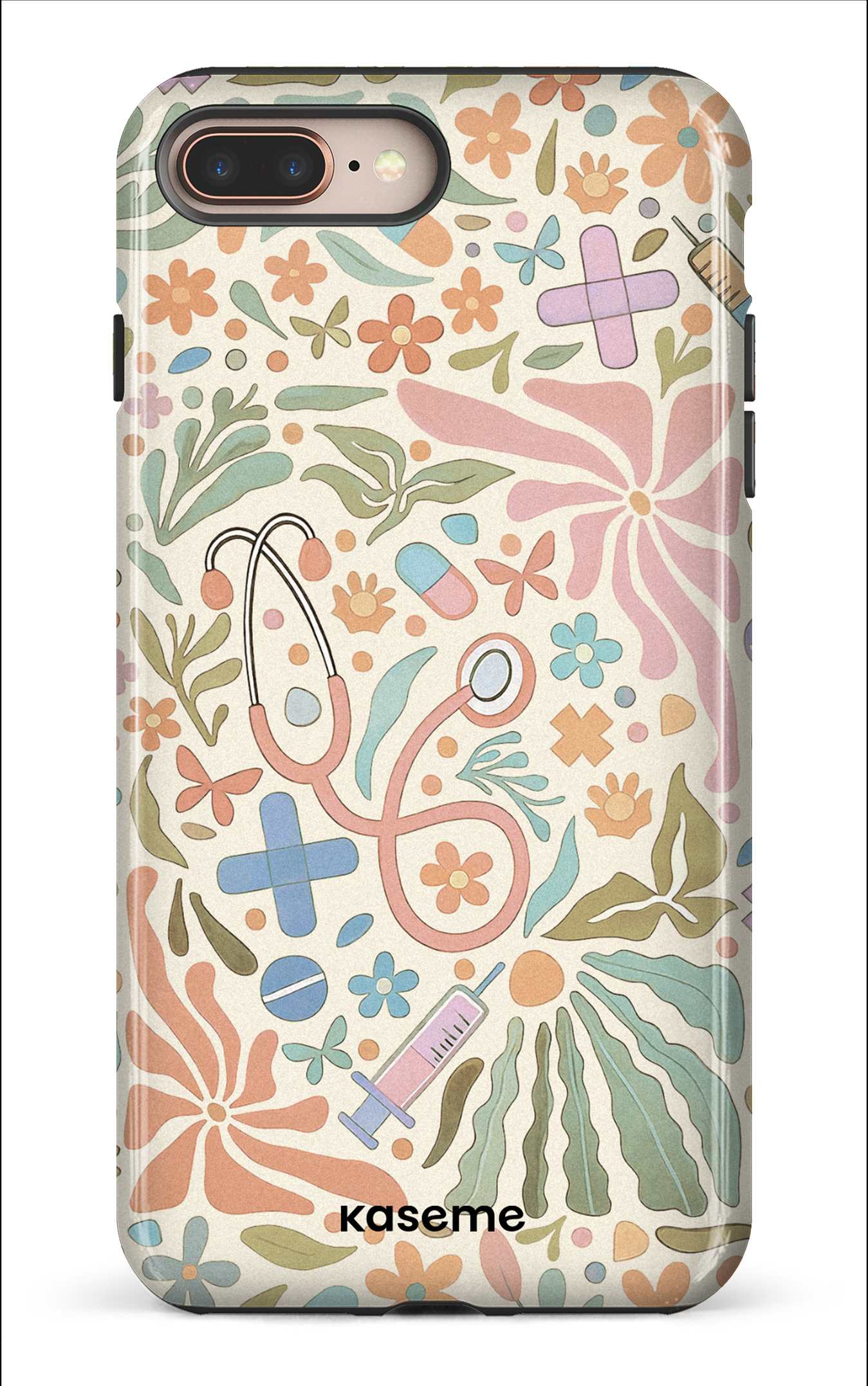 iPhone 8 Plus Tough VitaBloom Beige -