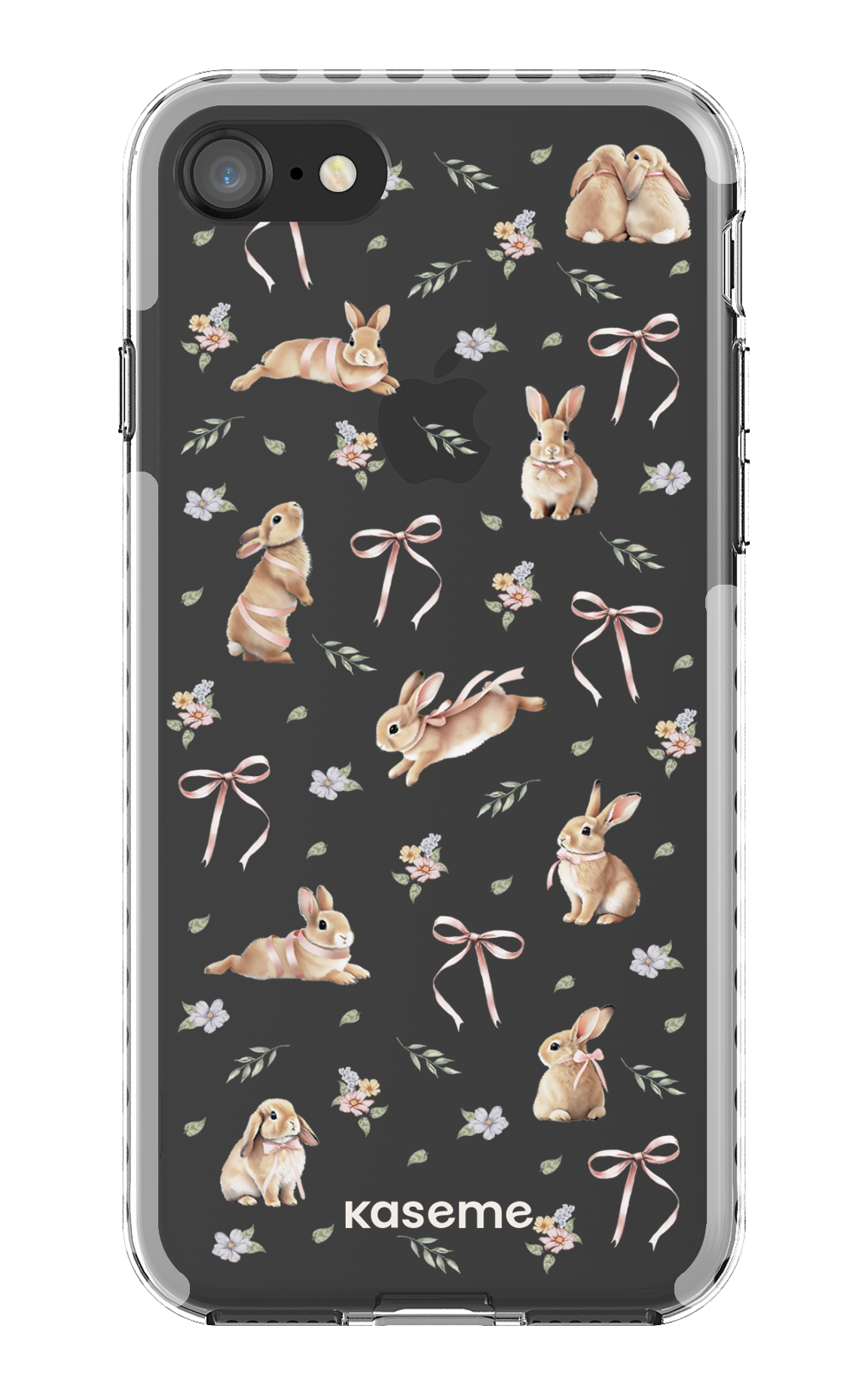 iPhone SE Clear Case - White Bunny Bloom Clear Case -