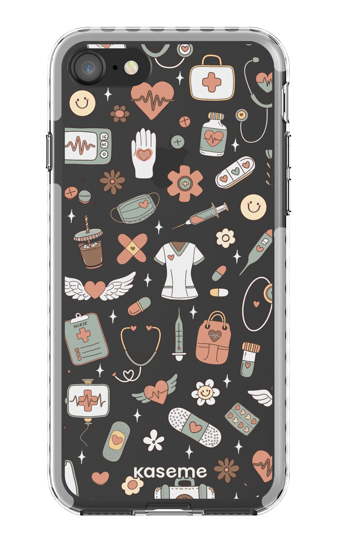 iPhone SE Clear Case - White Code Clear Case -