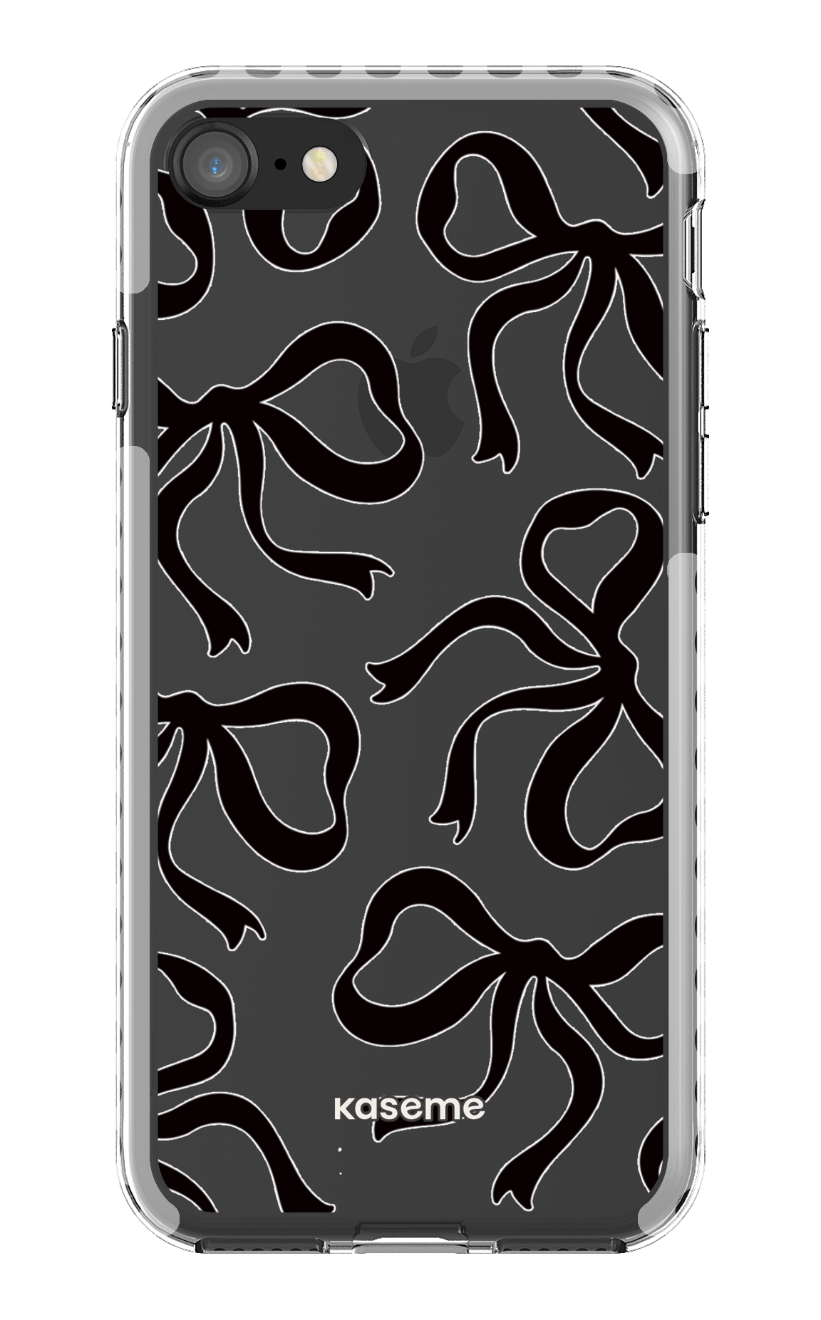 iPhone SE Clear Case - White Lace Black Clear Case -