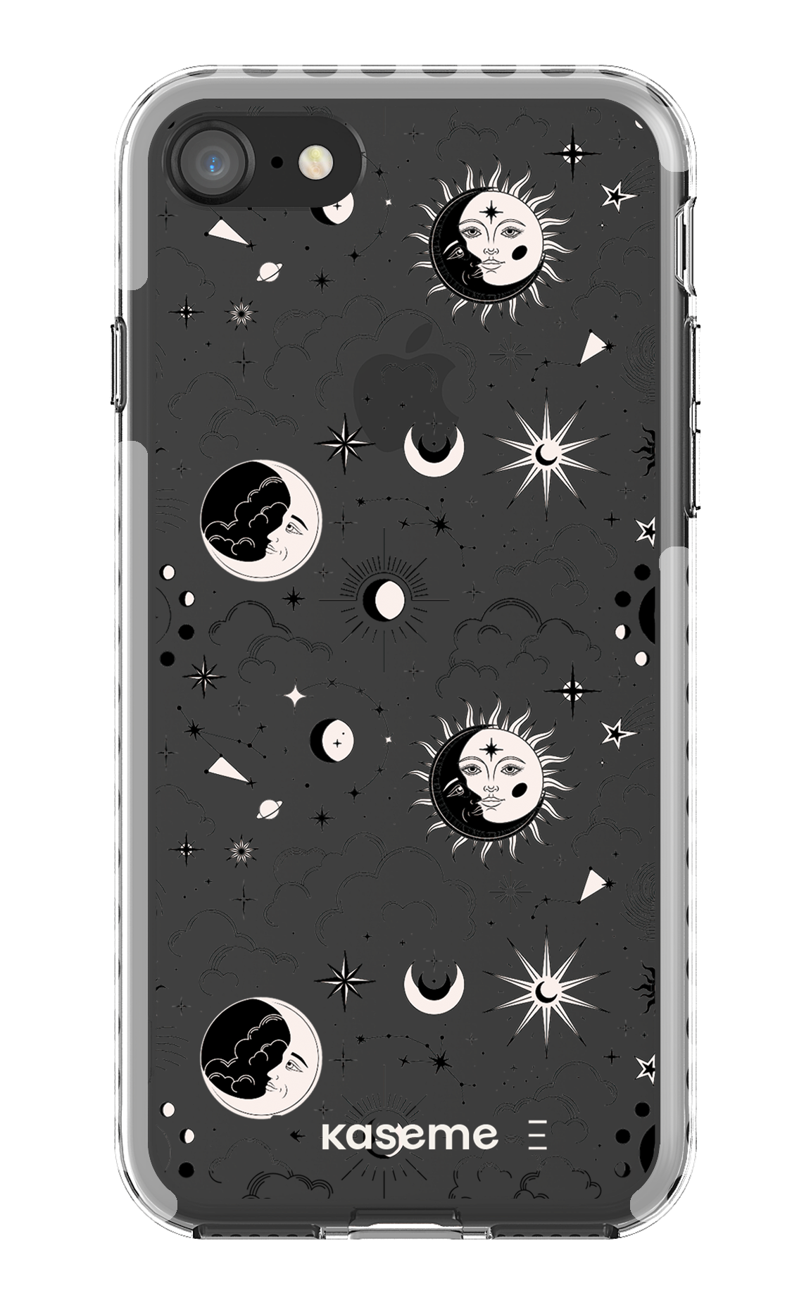 iPhone SE Clear Case - White Milky Way Black Clear Case -