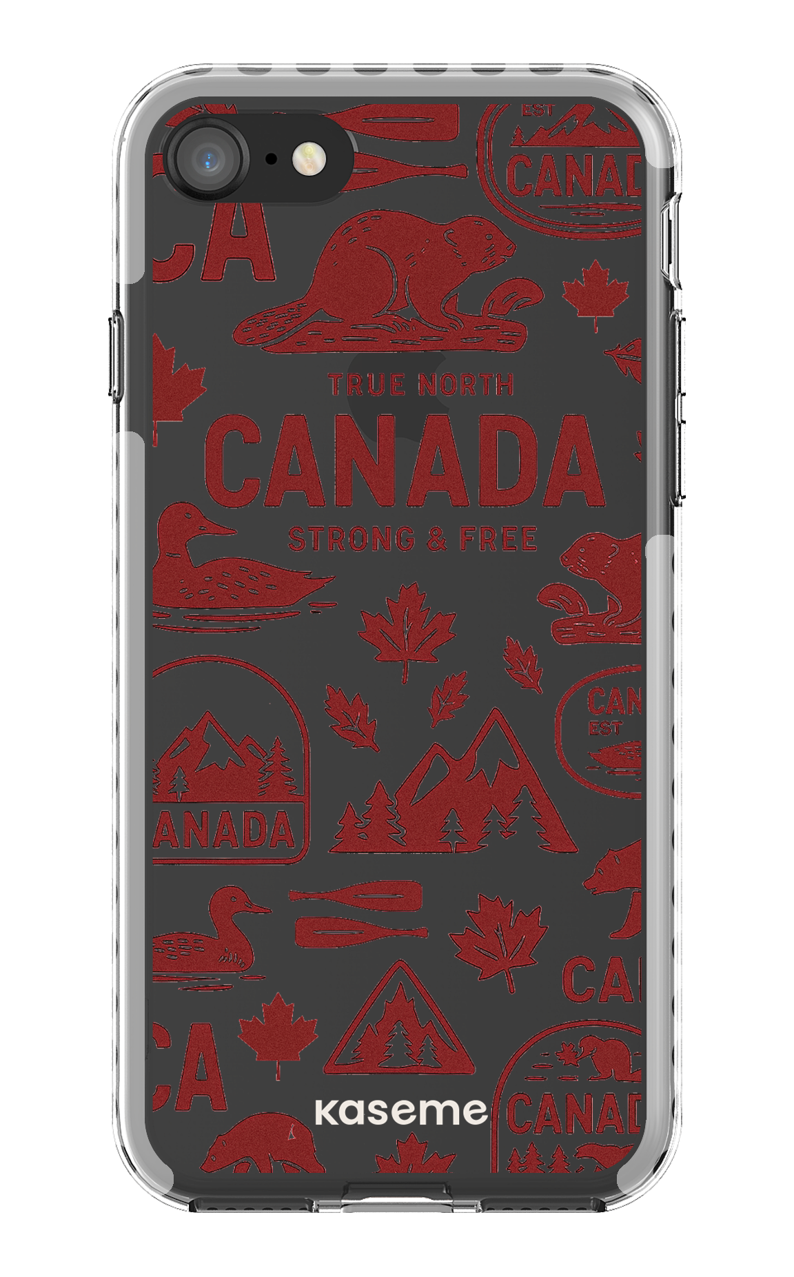 iPhone SE Clear Case - White Oh Canada -