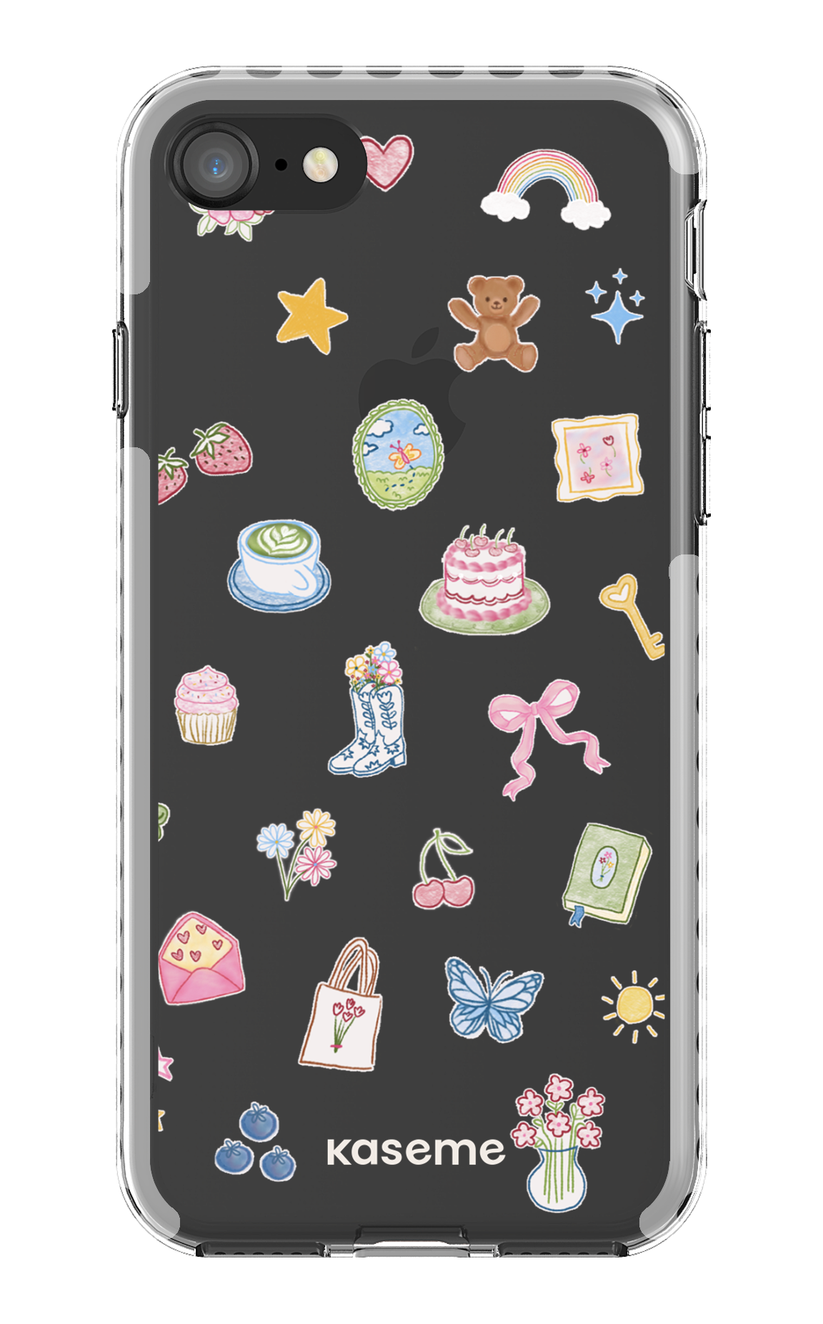 iPhone SE Clear Case - White Poetry Clear Case -