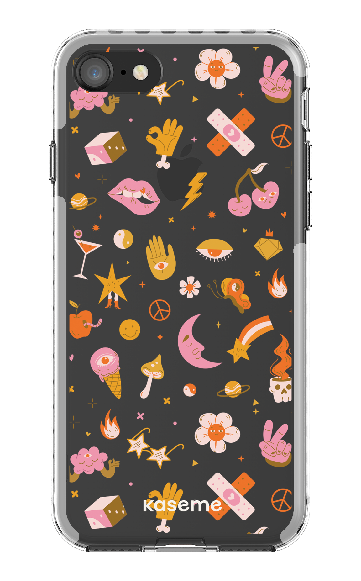 iPhone SE Clear Case - White Psycho Clear Case -