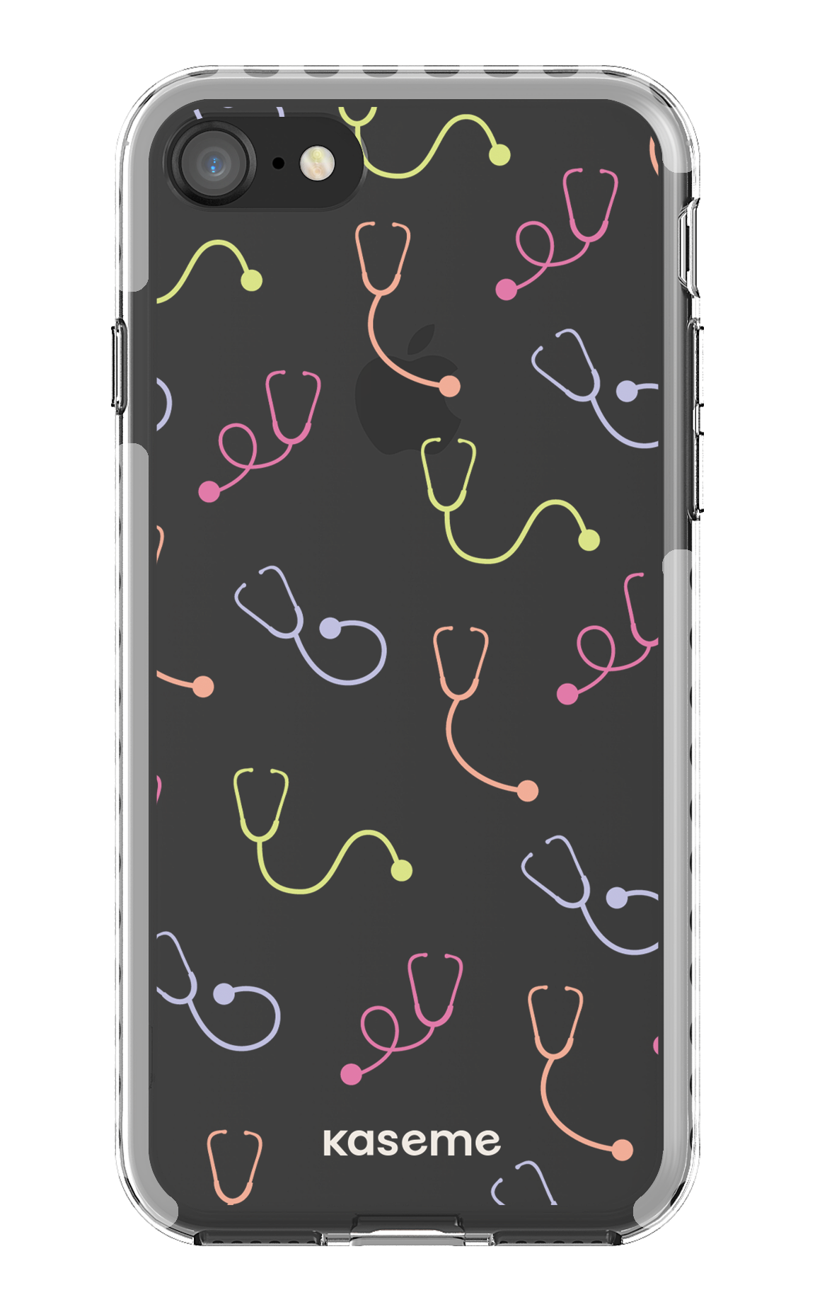 iPhone SE Clear Case - White Pulse Clear Case -