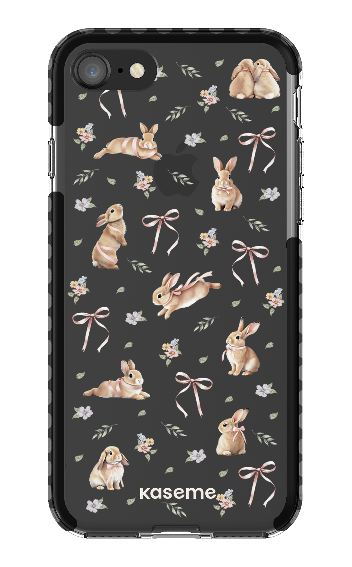 iPhone SE Clear Case Black Bunny Bloom Clear Case -