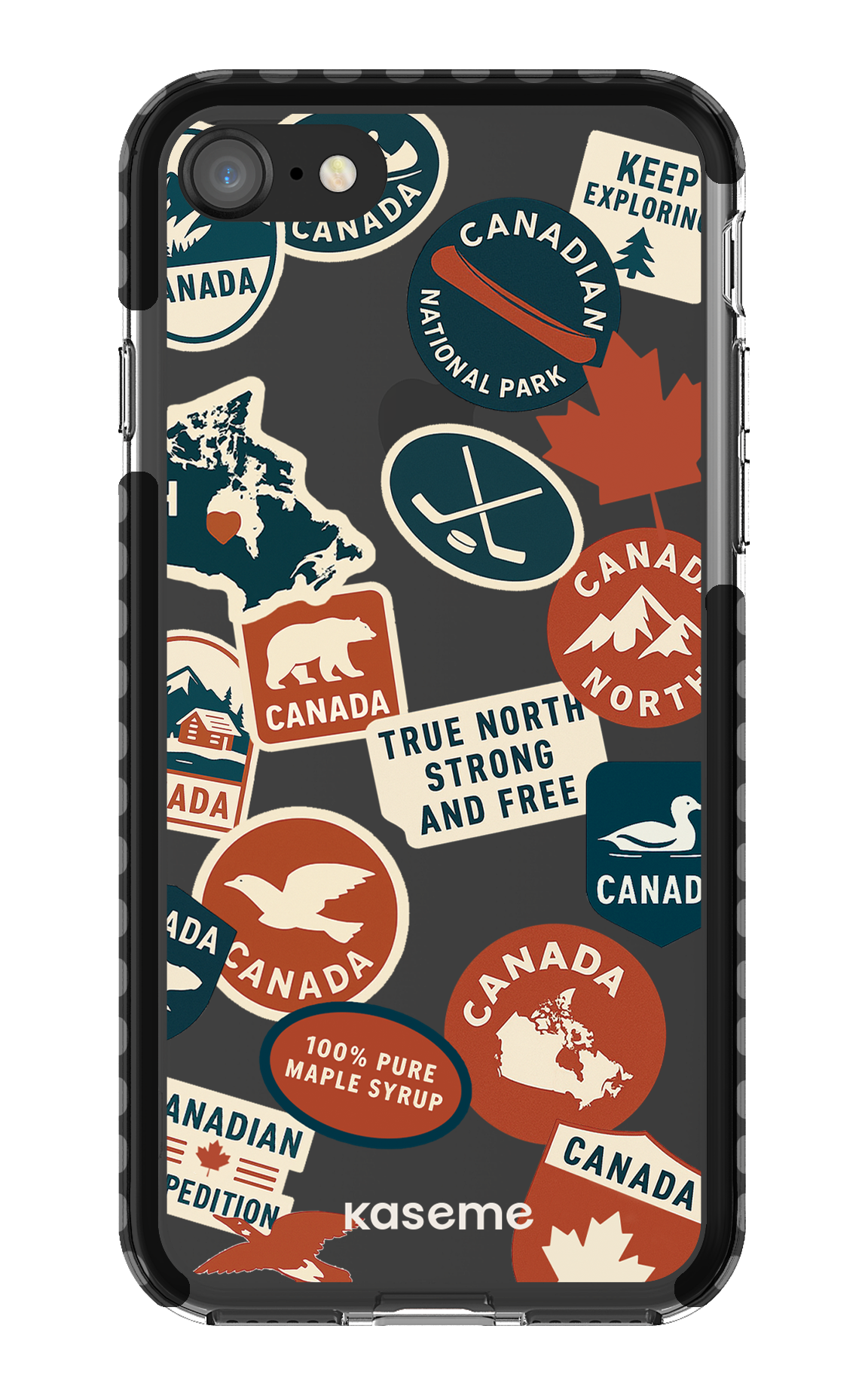 iPhone SE Clear Case Black Oh Maple -