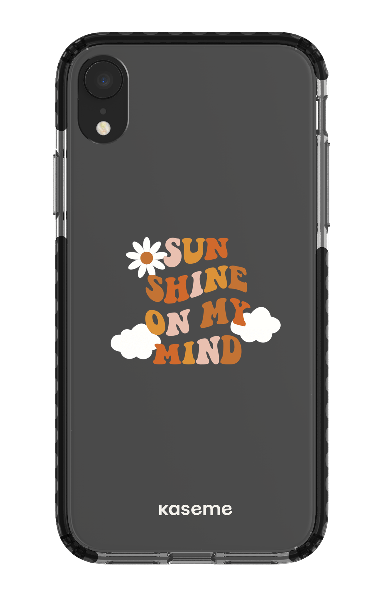 iPhone XR Clear Case - Black Cheerful Clear Case -