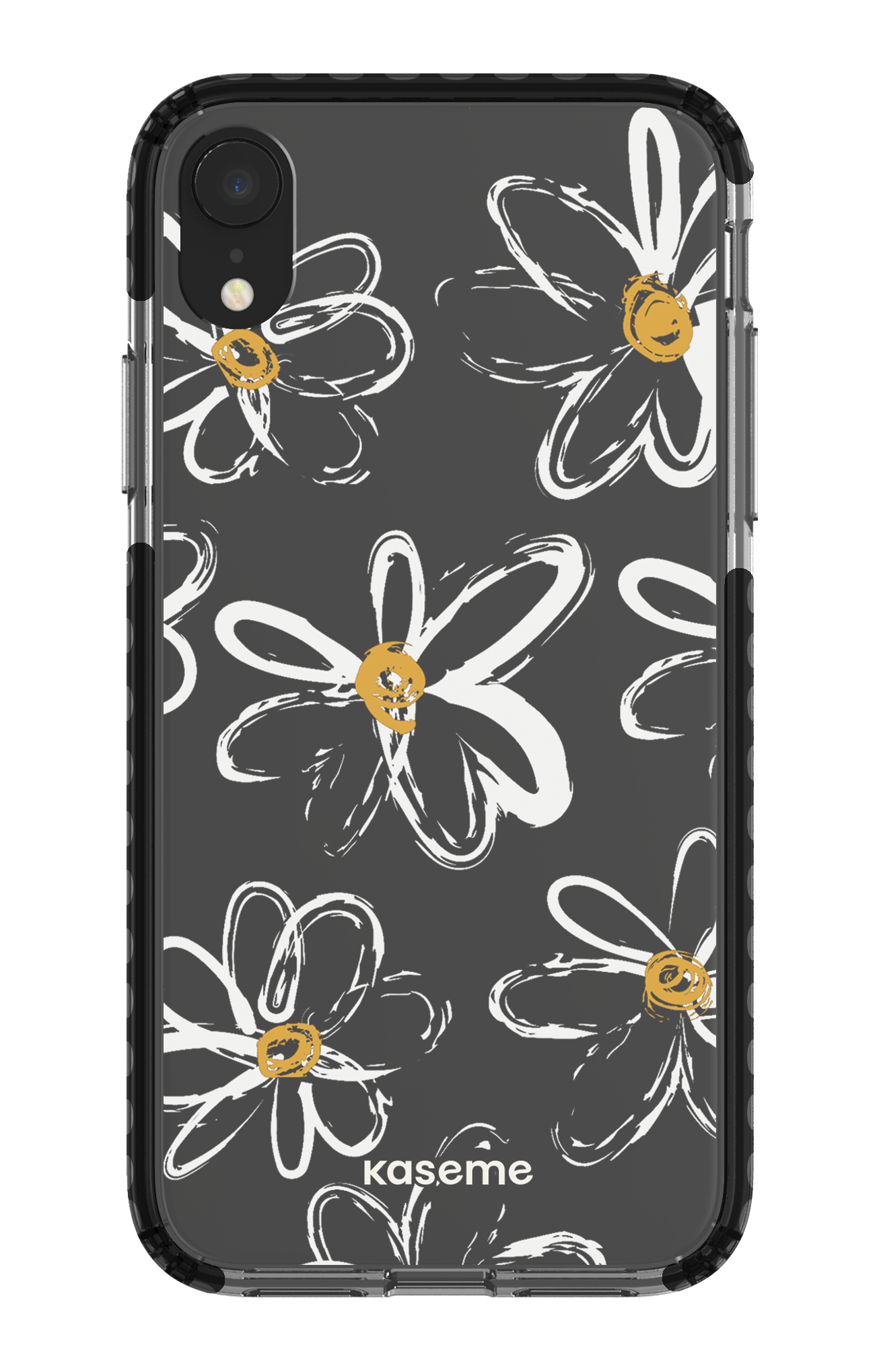 iPhone XR Clear Case - Black Give me flowers Clear Case -
