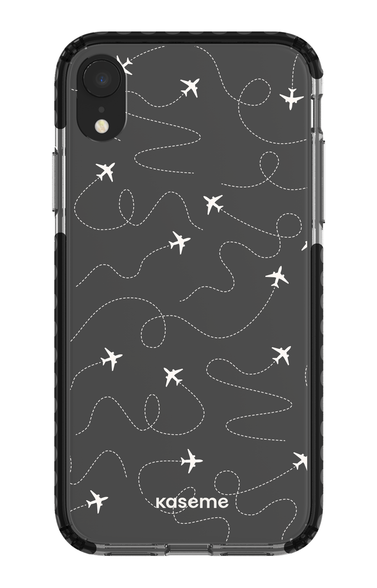 iPhone XR Clear Case - Black Globetrotter Clear Case -