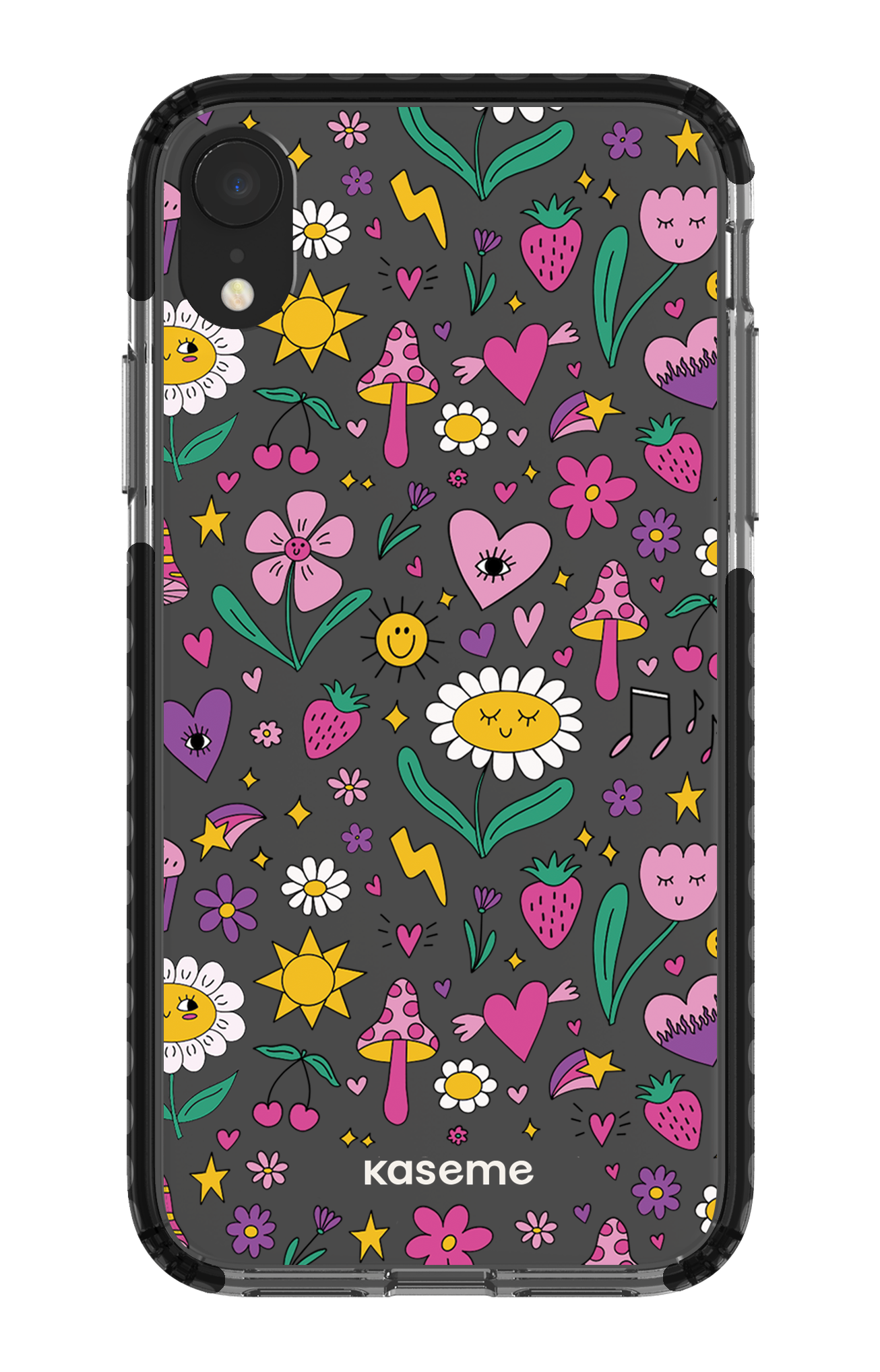 iPhone XR Clear Case - Black Hypnotize Clear Case -