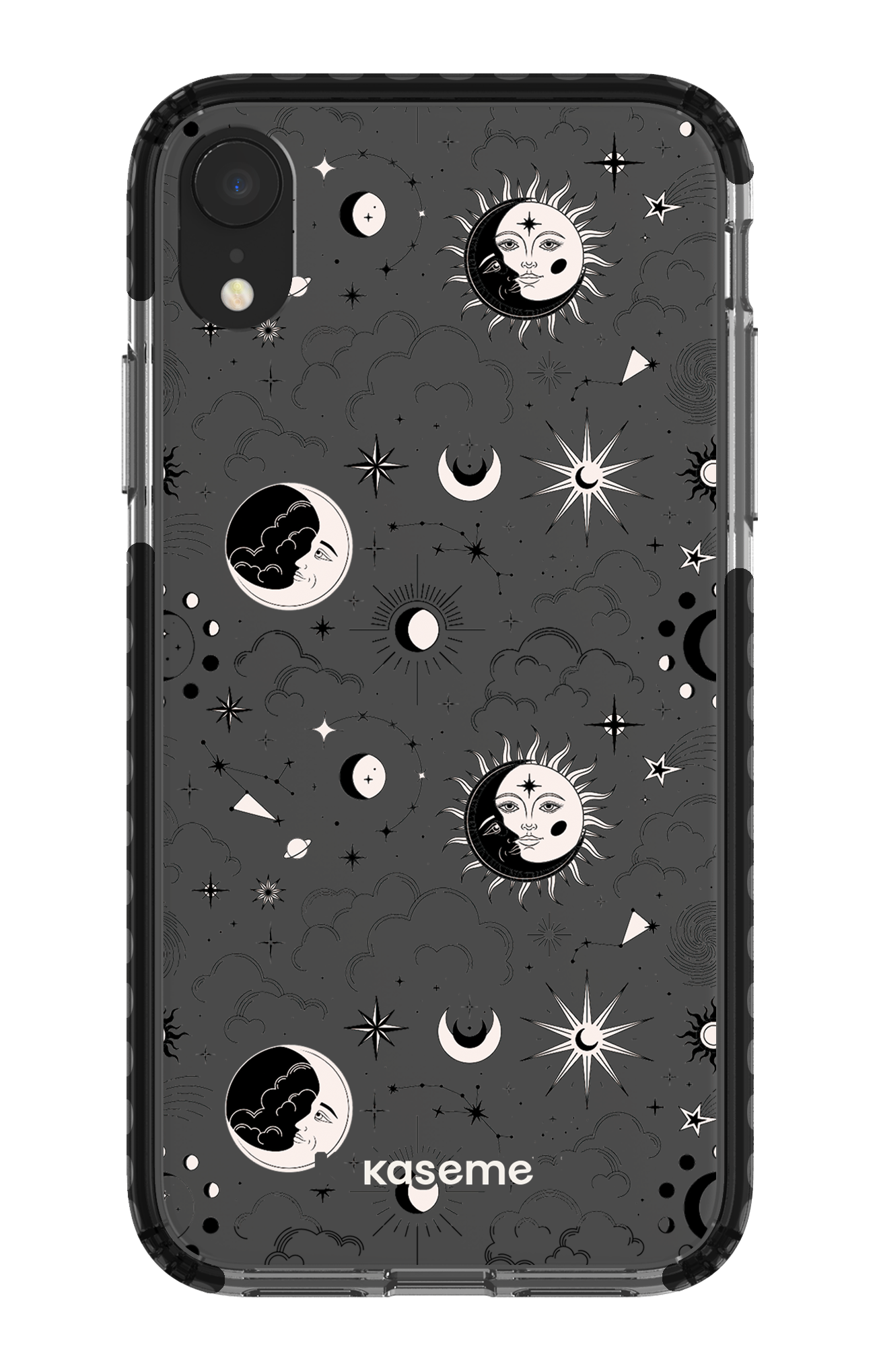 iPhone XR Clear Case - Black Milky Way Black Clear Case -