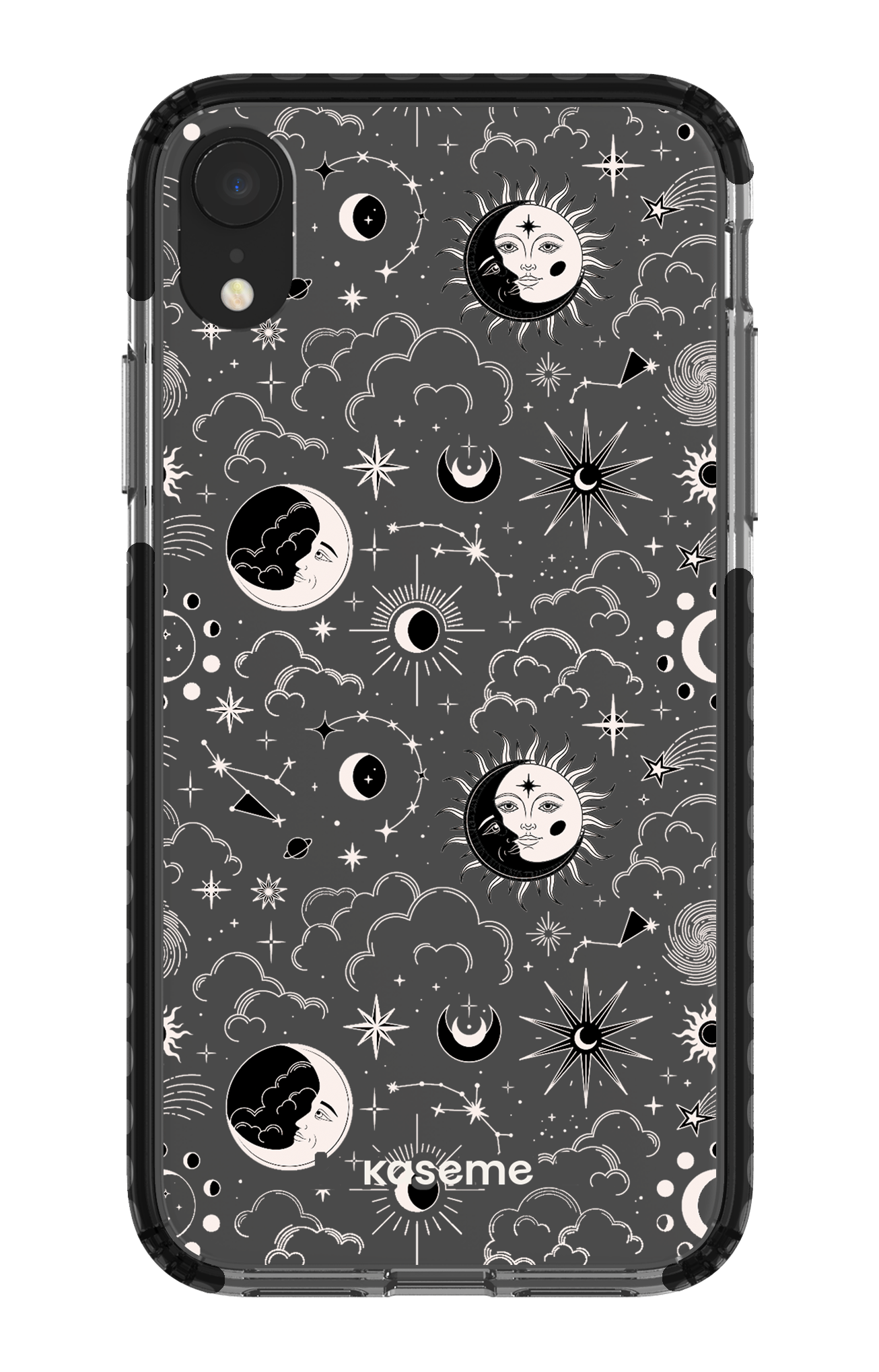 iPhone XR Clear Case - Black Milky Way White Clear Case -