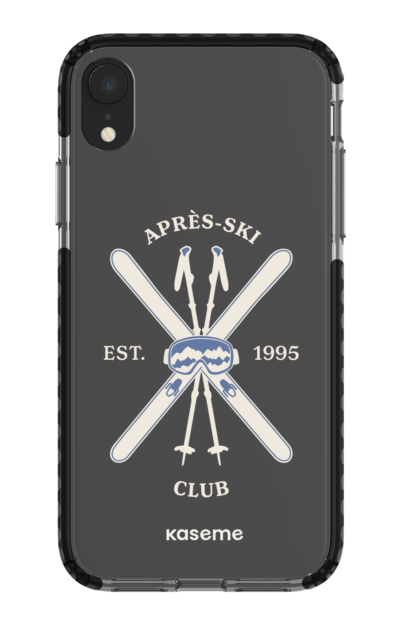 iPhone XR Clear Case - Black Off-Track Clear Case -