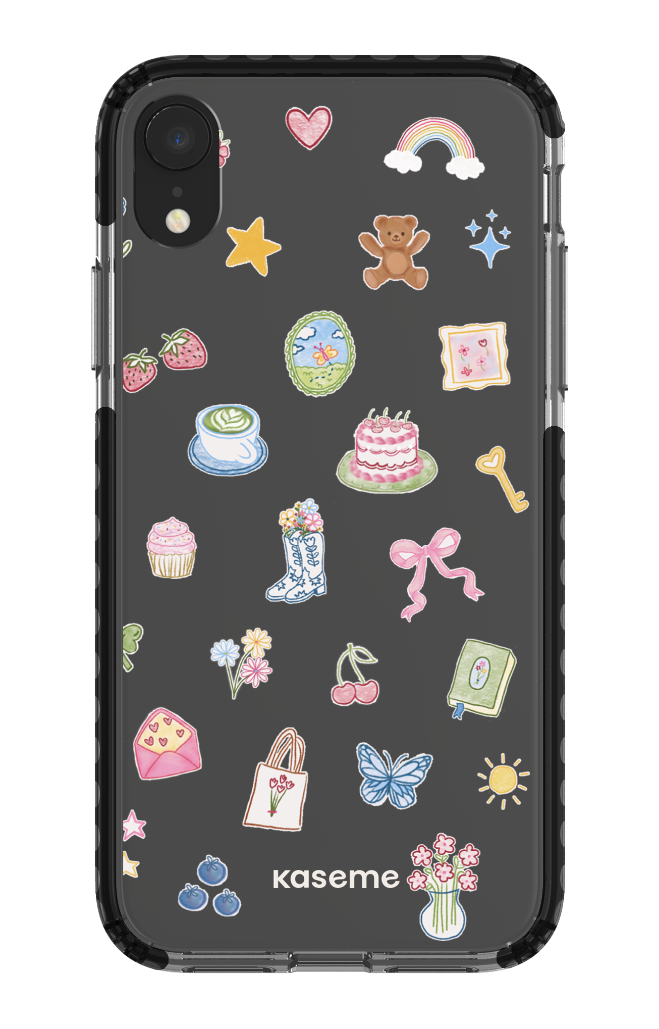 iPhone XR Clear Case - Black Poetry Clear Case -