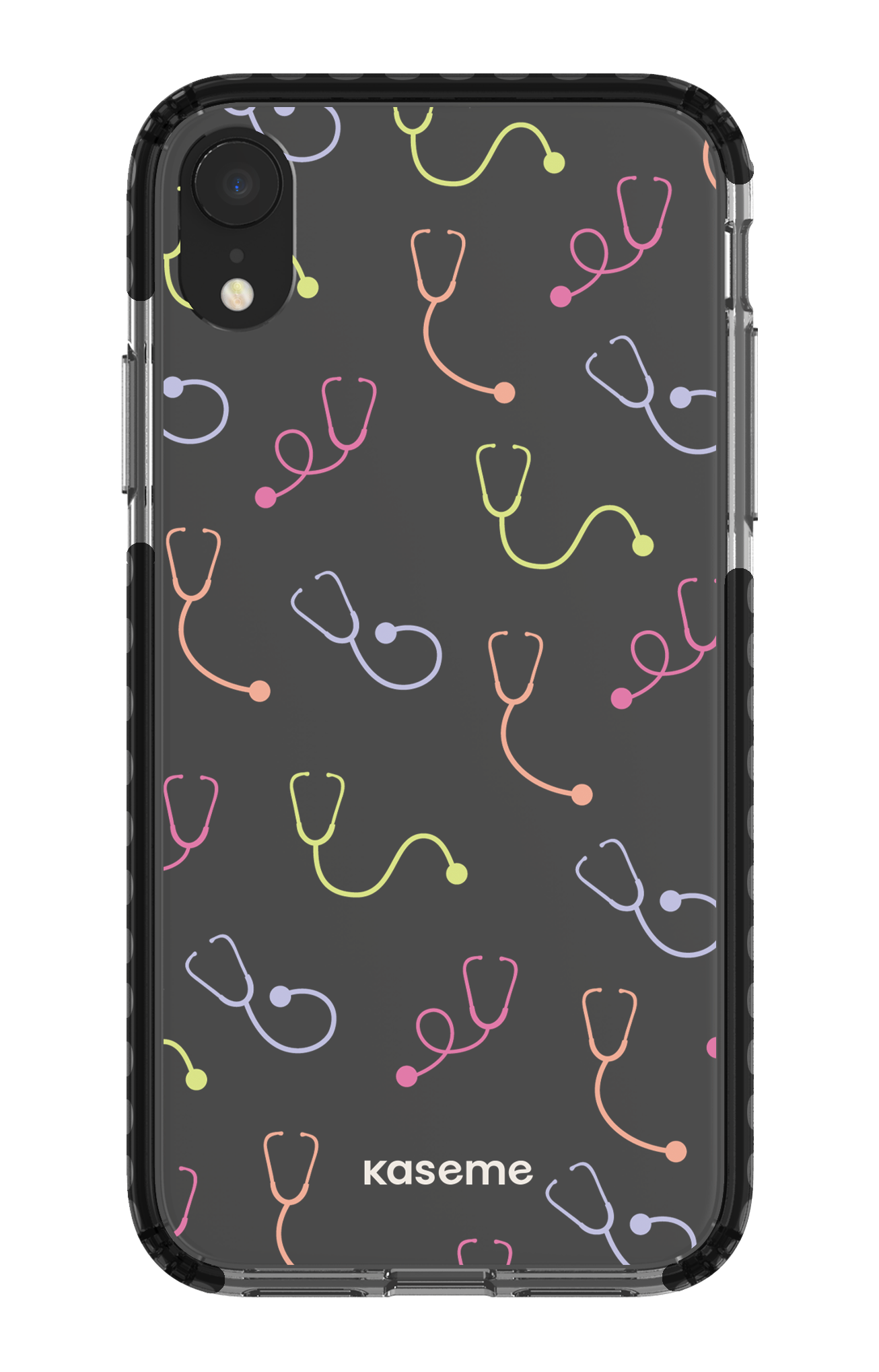 iPhone XR Clear Case - Black Pulse Clear Case -